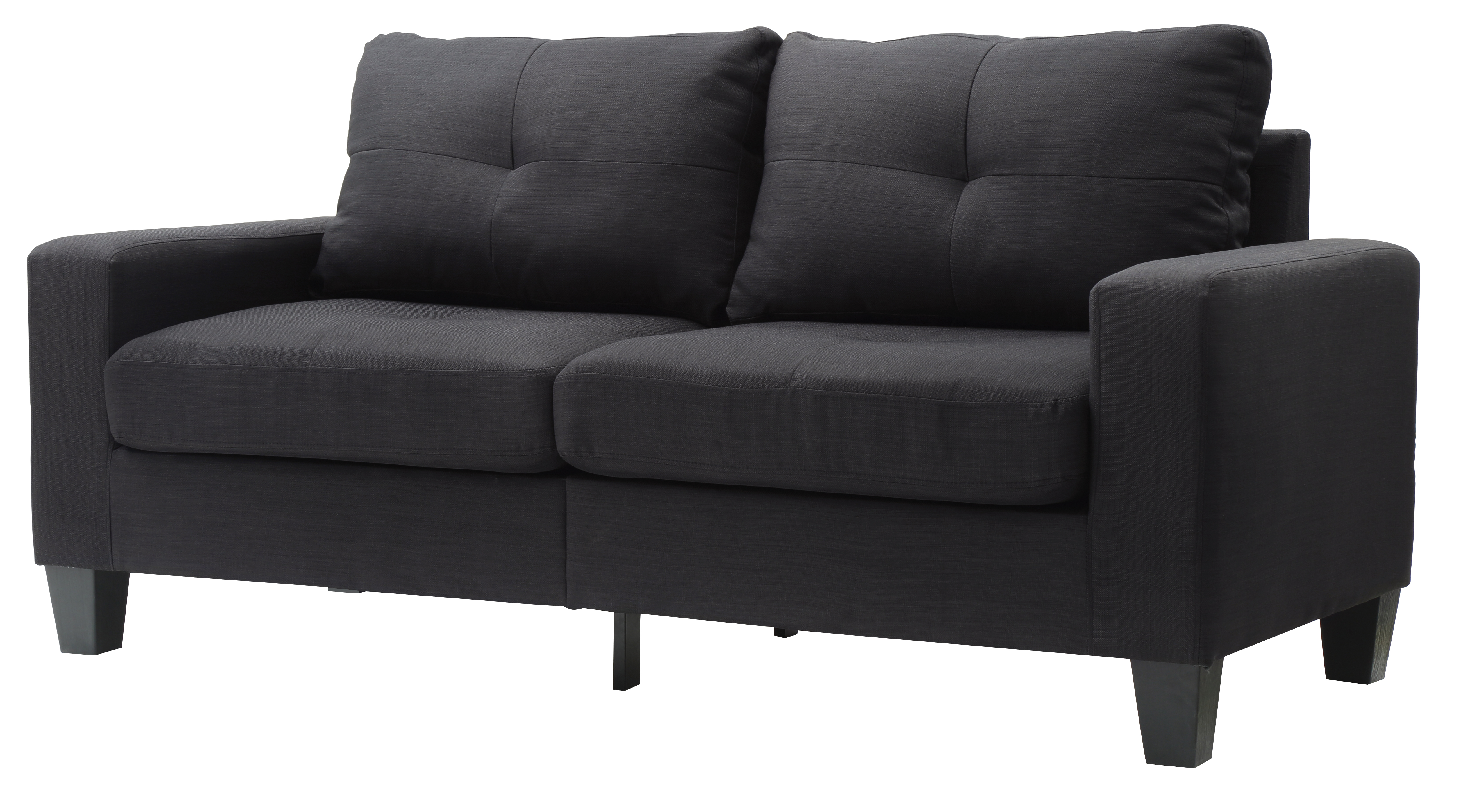 Elite Space Living Swansea Modular Black Fabric Sofa