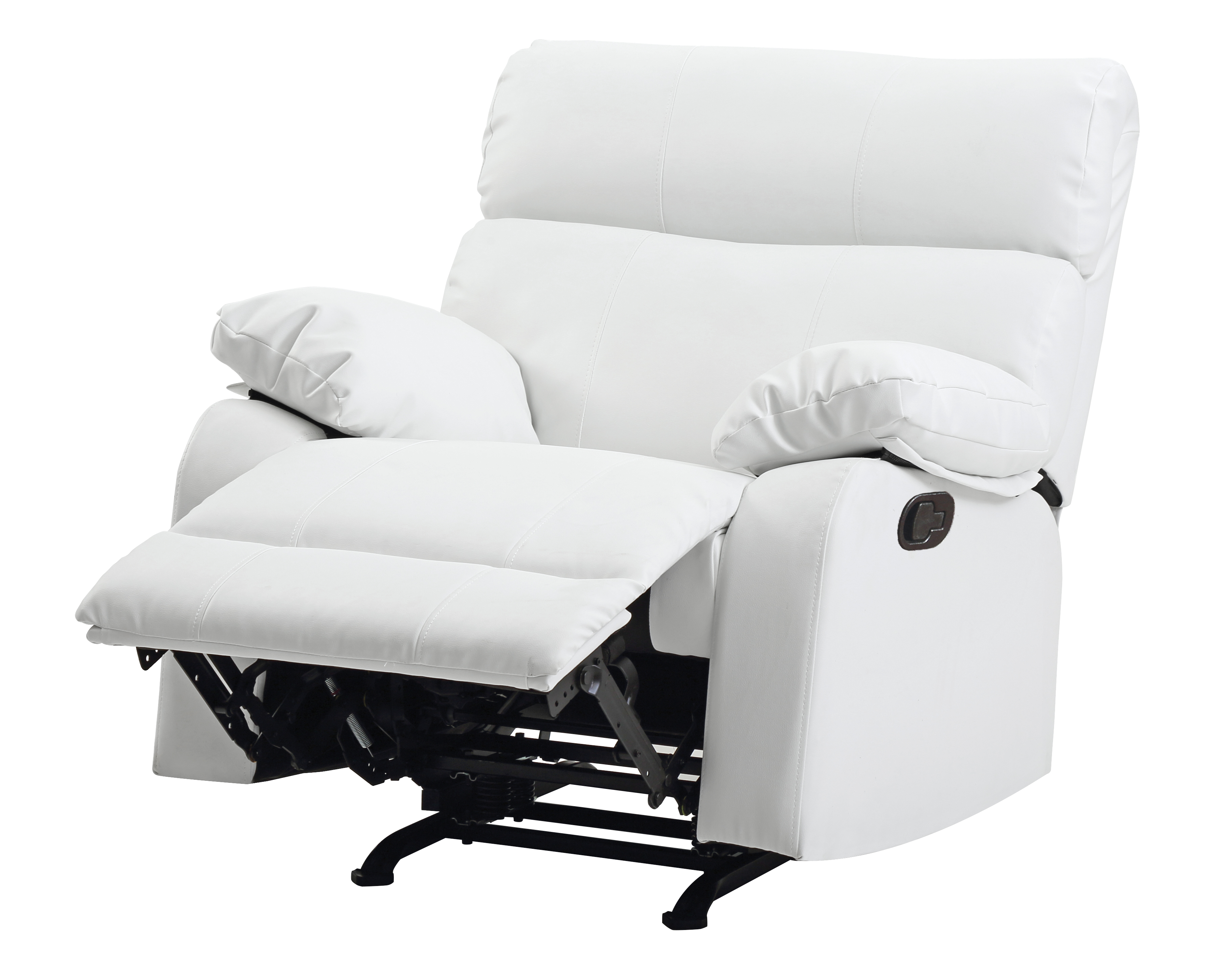 Glory Furniture Manny White Faux Leather Rocker Recliner GLRY-G532-RC Glory Furniture Manny White Faux Leather Rocker Recliner GLRY-G532-RC