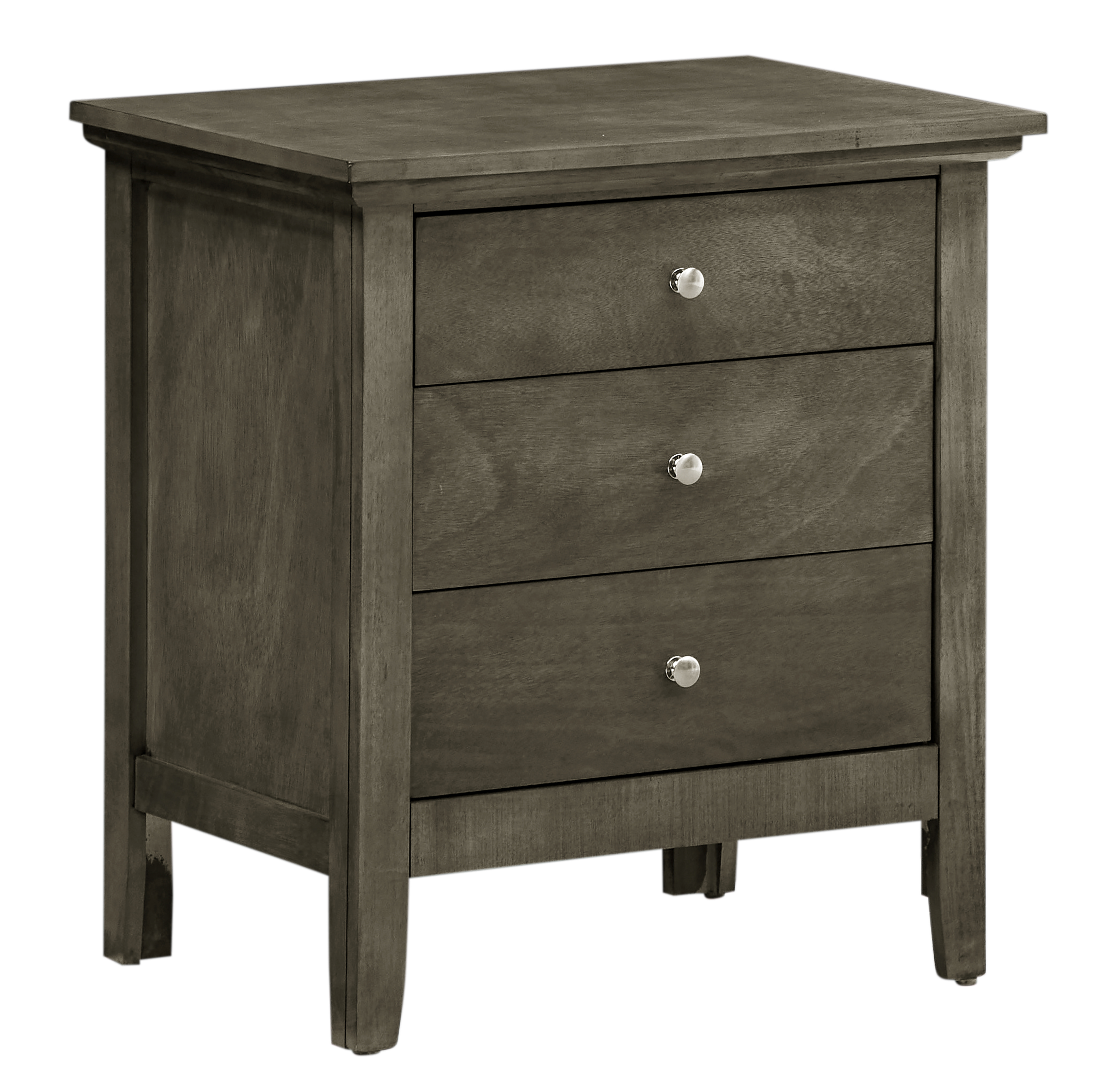 Glory Furniture Hammond Gray 3 Drawers Nightstand