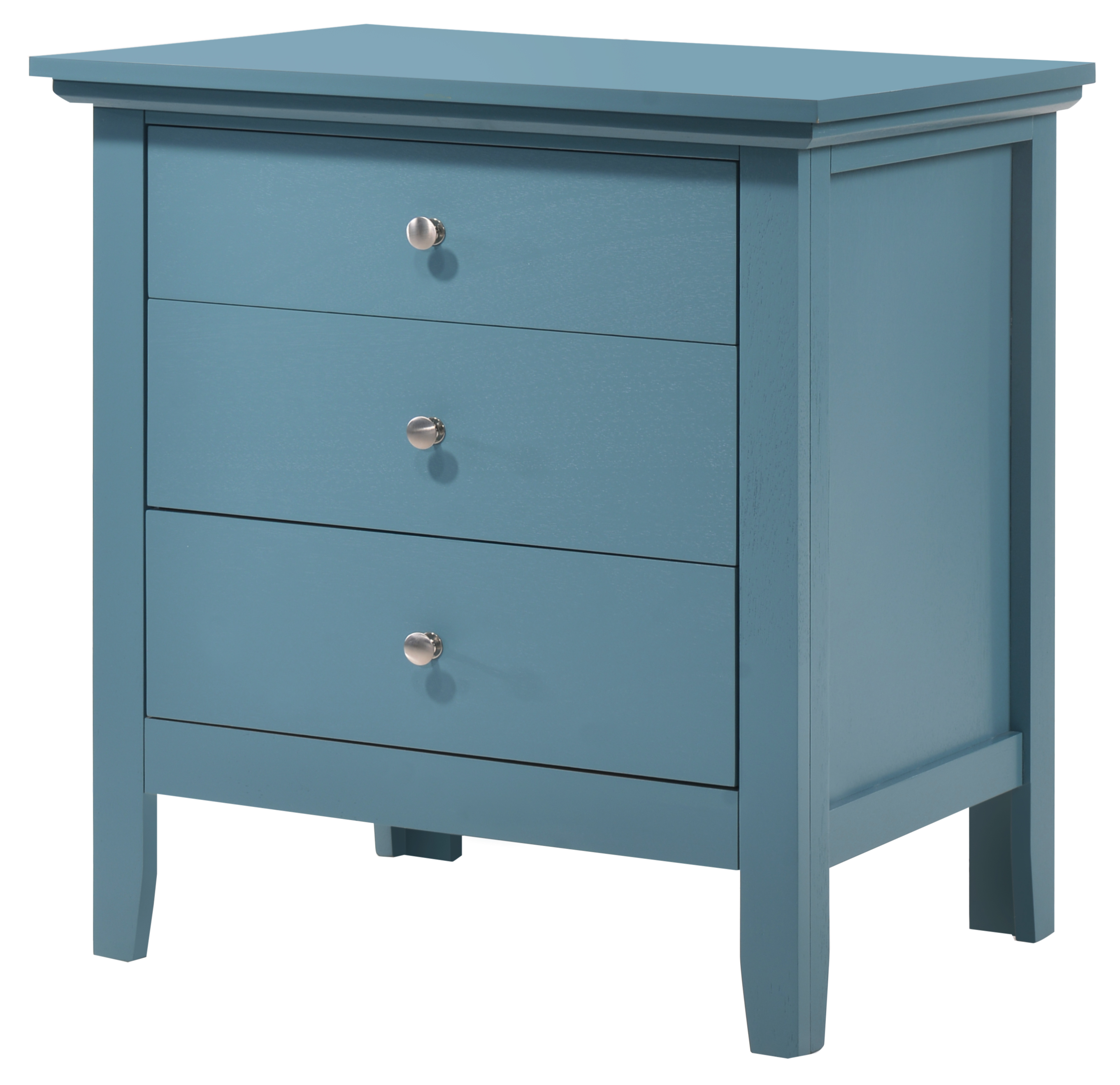 Glory Furniture Hammond Teal 3 Drawers Nightstand