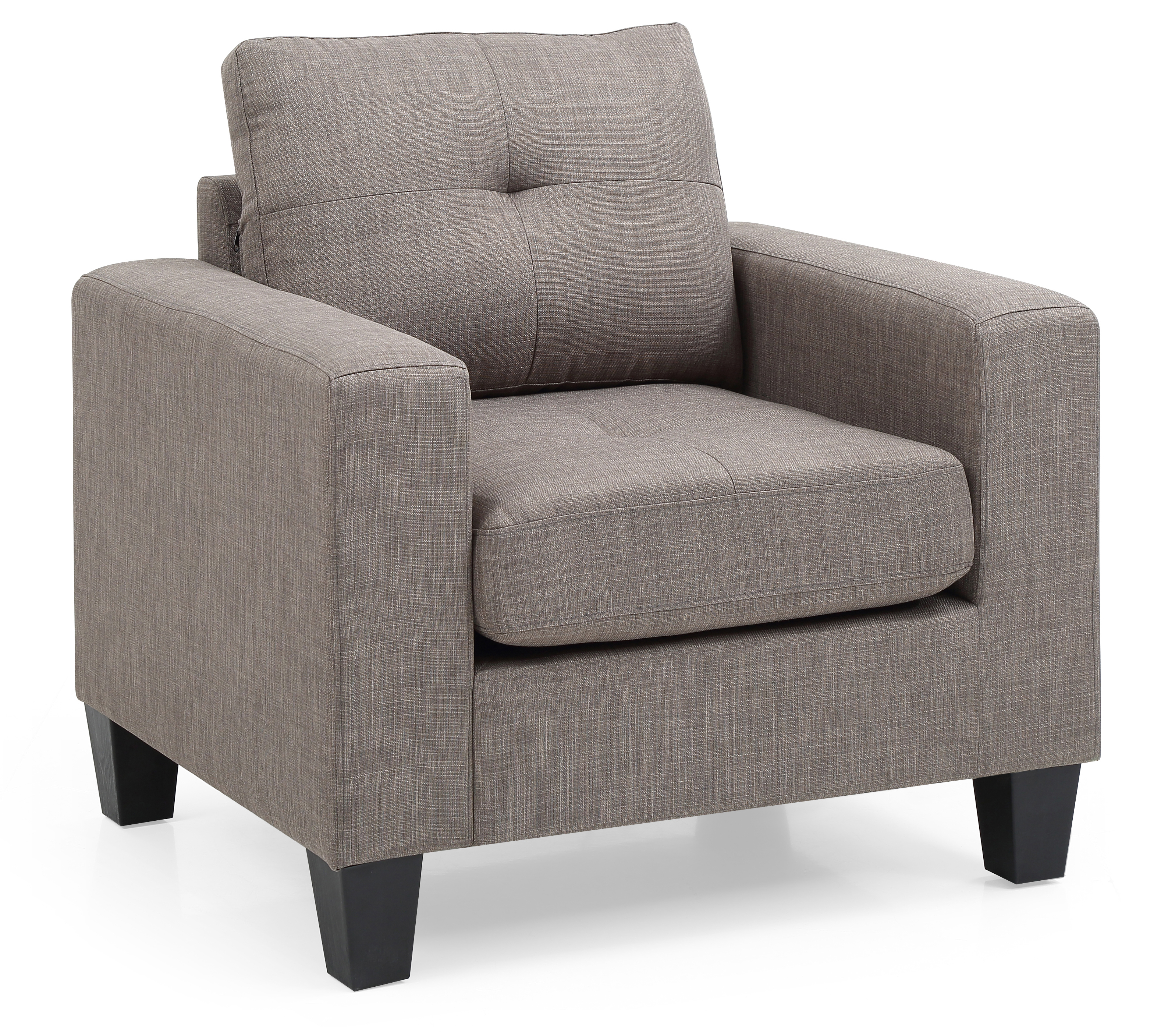 Elite Space Living Swansea Fabric Club Chair in Gray
