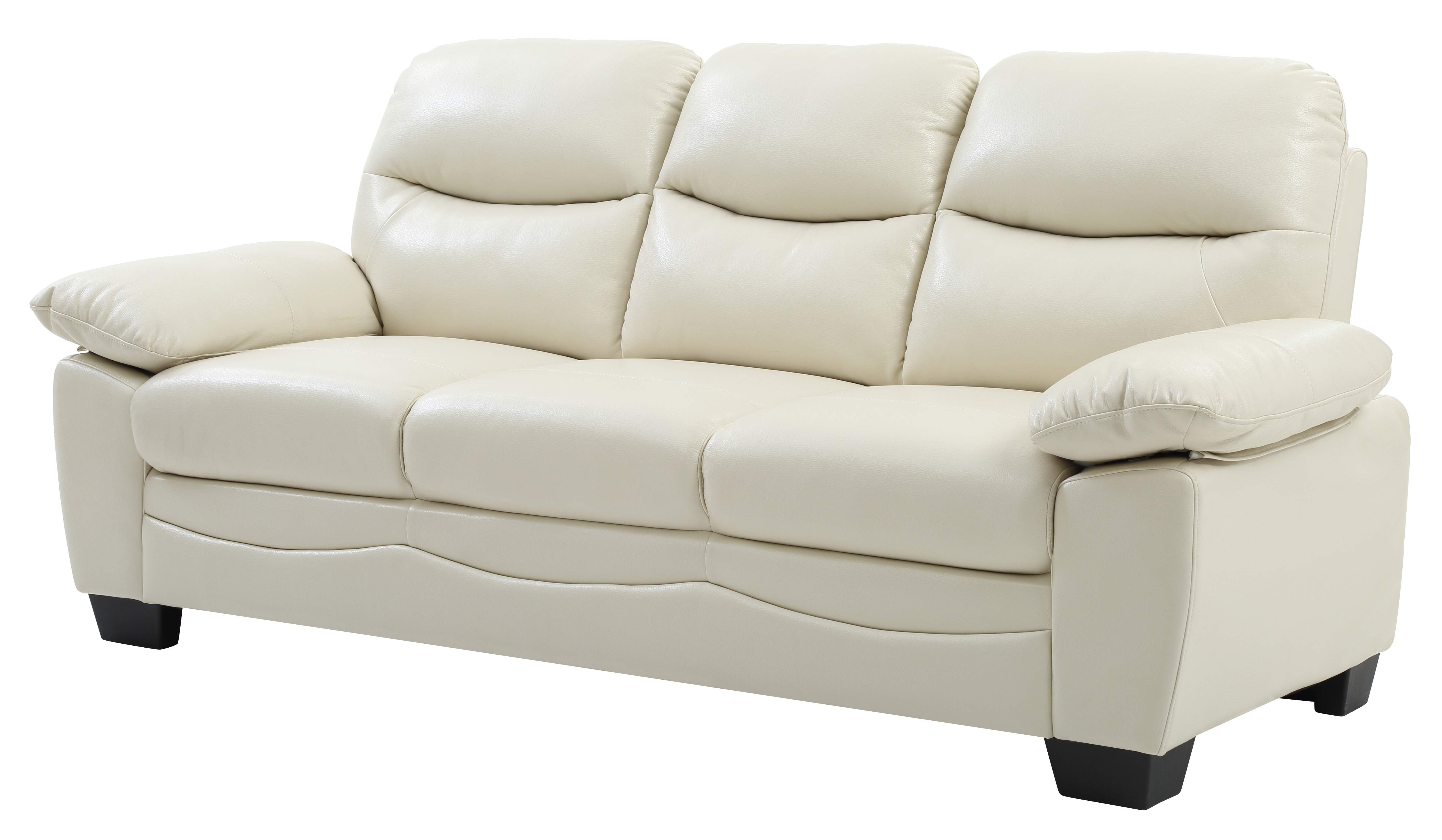 Glory Furniture Marta Pearl Faux Leather Sofa