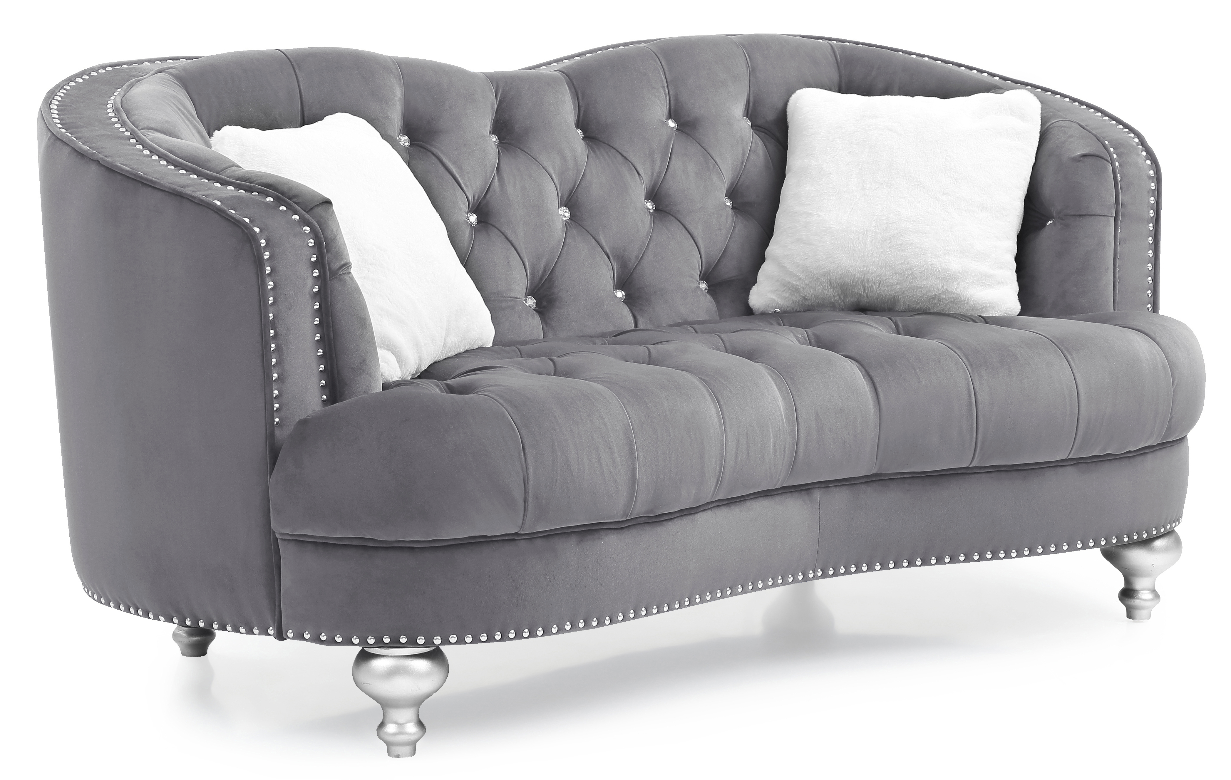 Glory Furniture Jewel G755-L Gray Loveseat