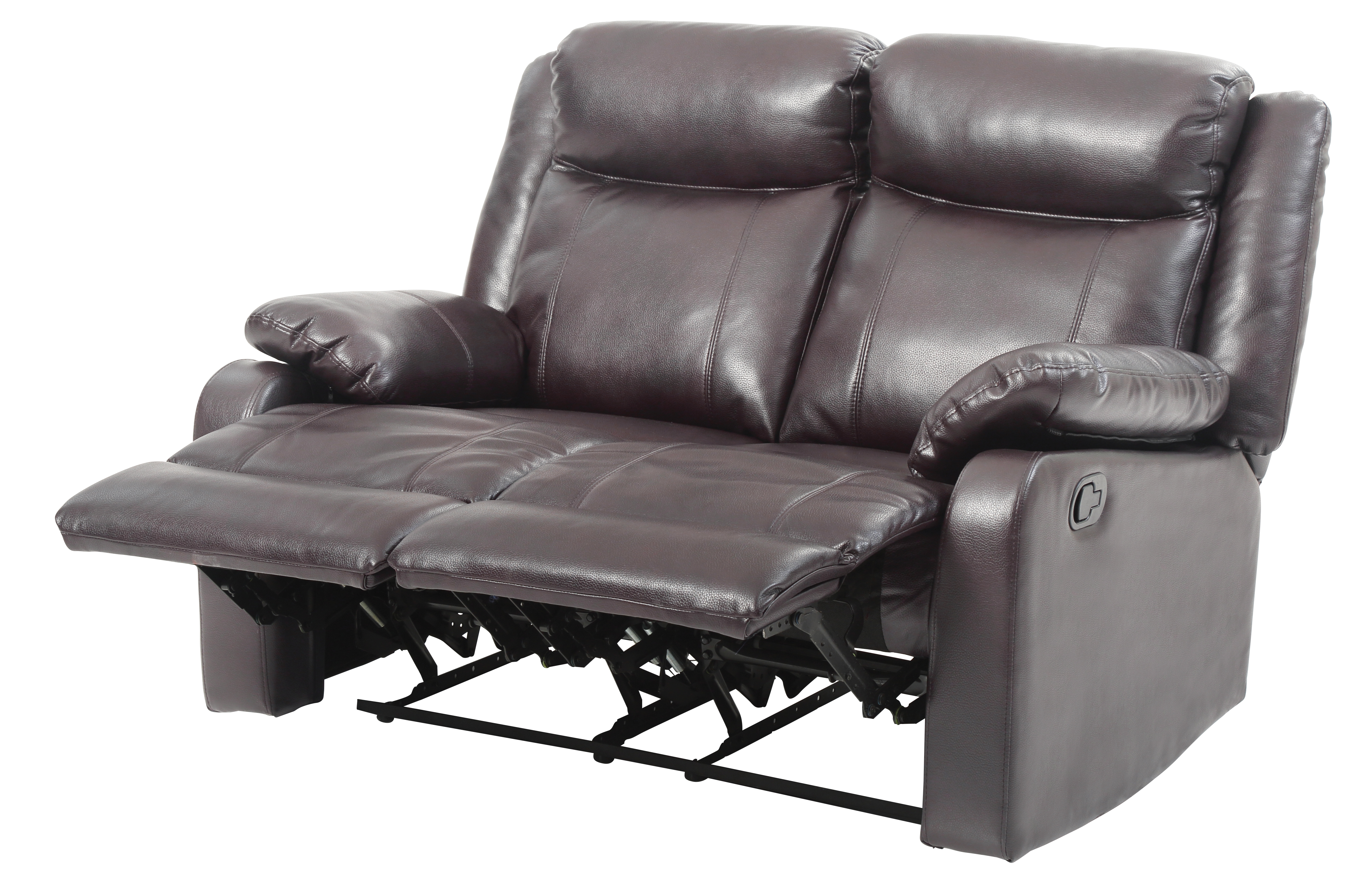 Elite Space Living Cairns Dark Brown Faux Leather Dual Reclining Love Seat
