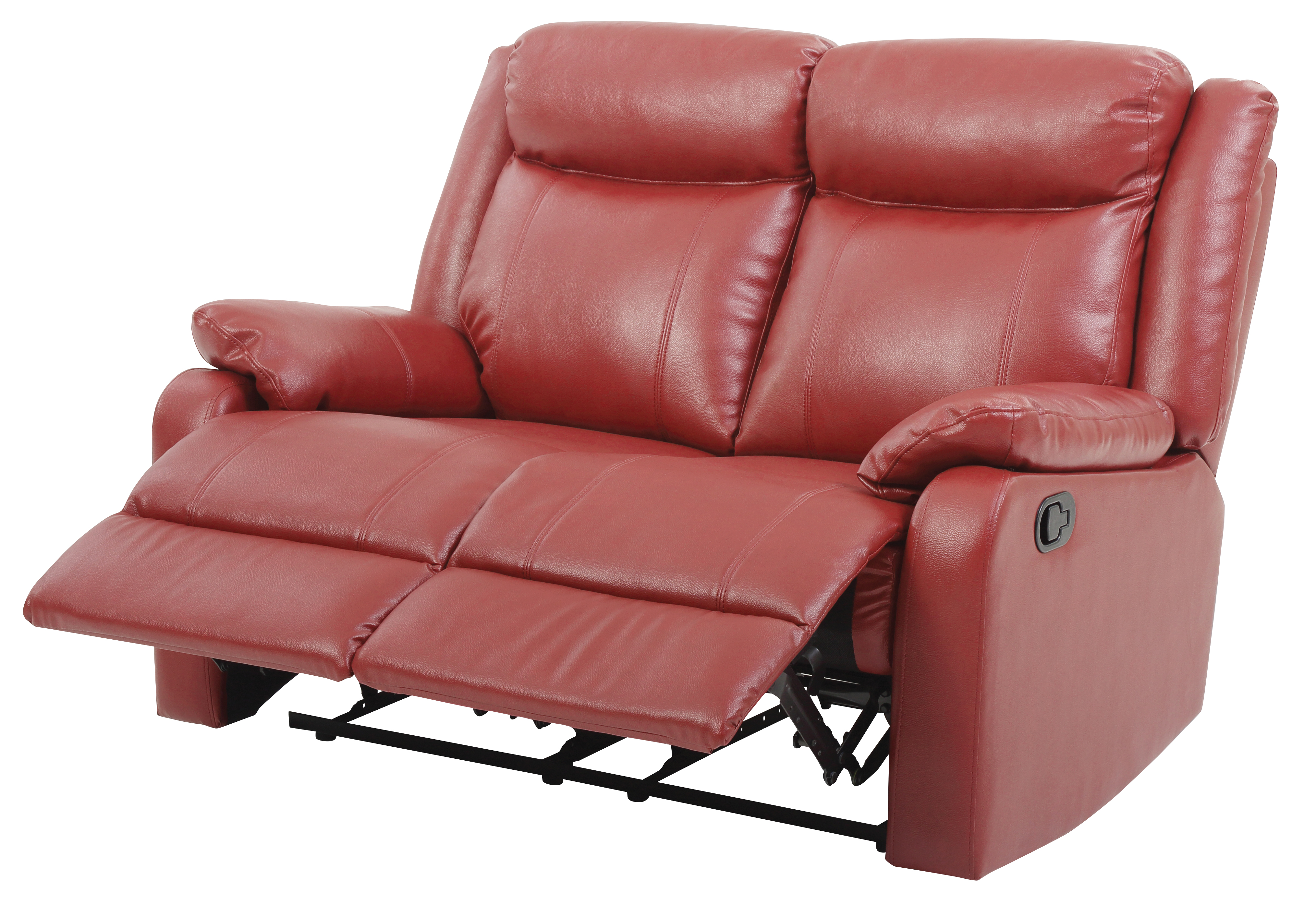 Elite Space Living Cairns Red Faux Leather Dual Reclining Love Seat
