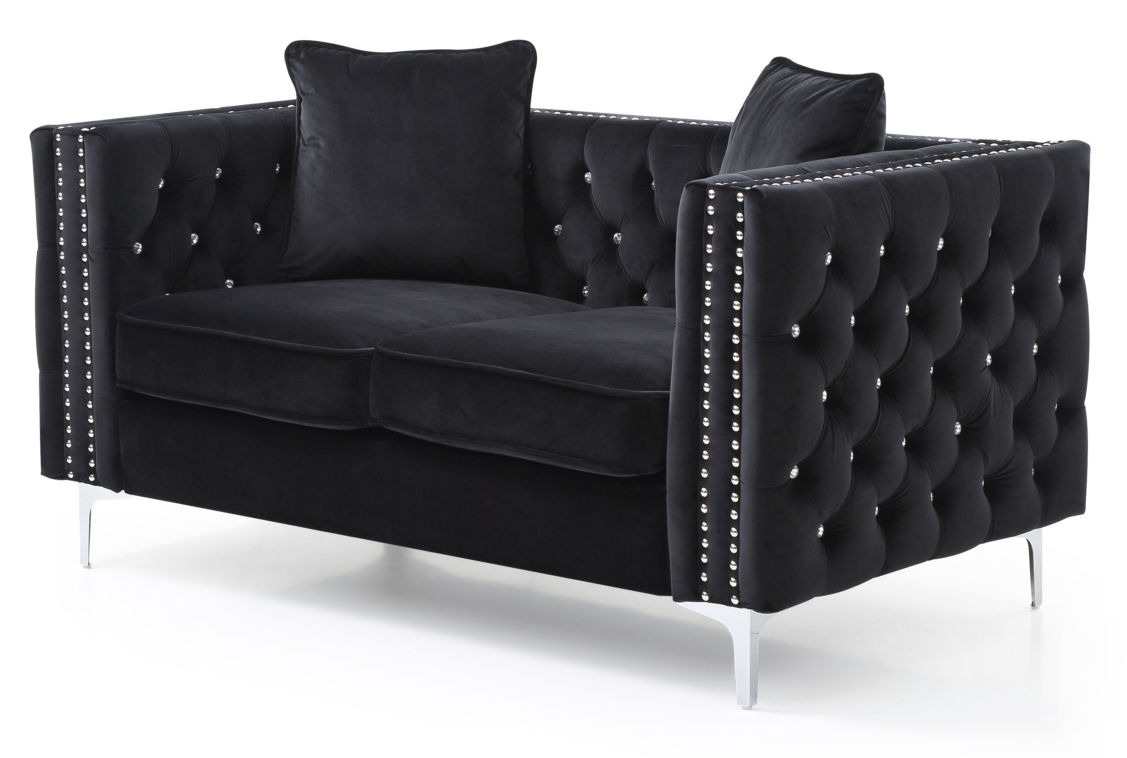 Glory Furniture G828A-L Black Loveseat
