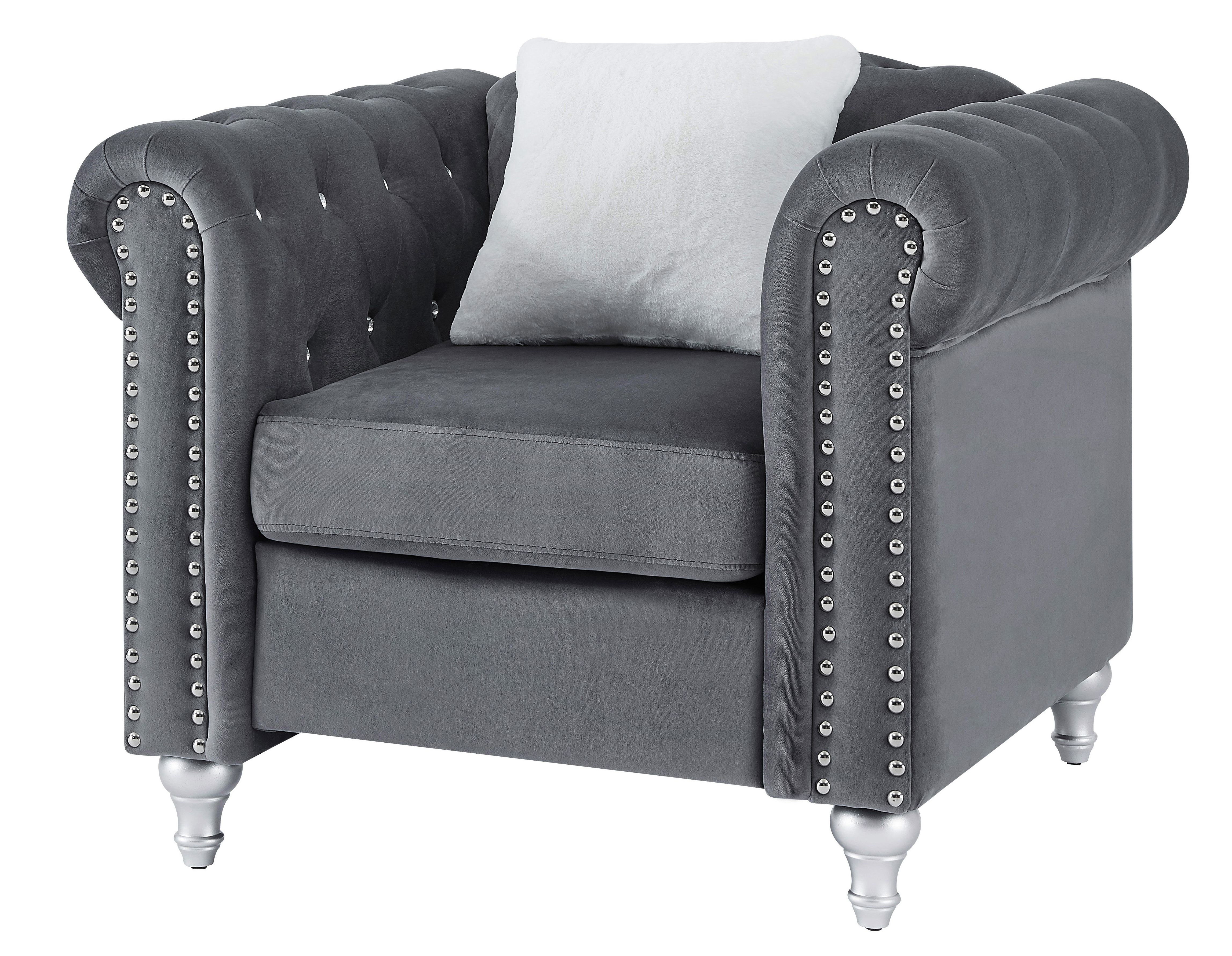 Glory Furniture Raisa Gray Velvet Chair GLRY-G860A-C