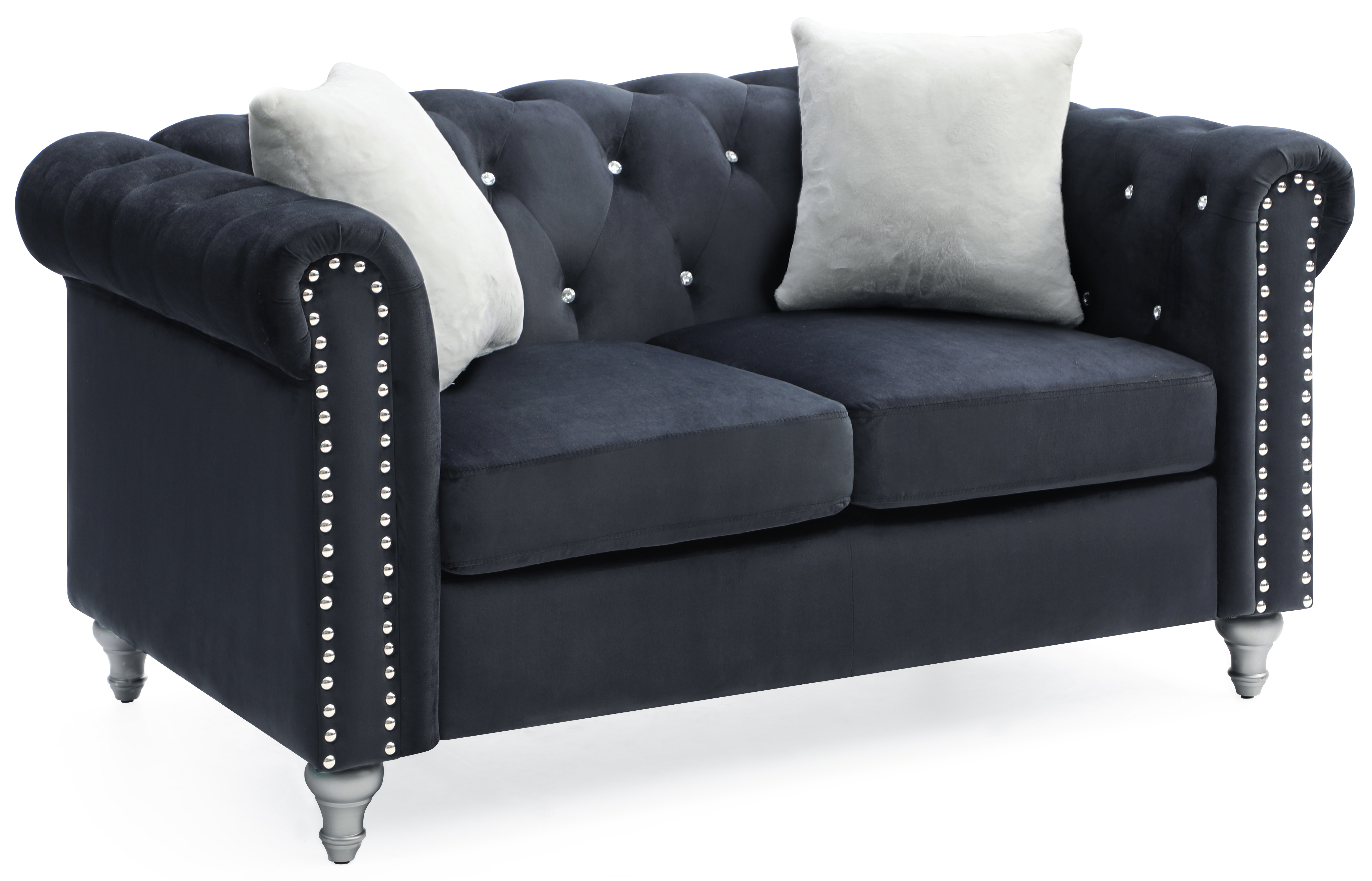 Glory Furniture G863A-L Black Loveseat