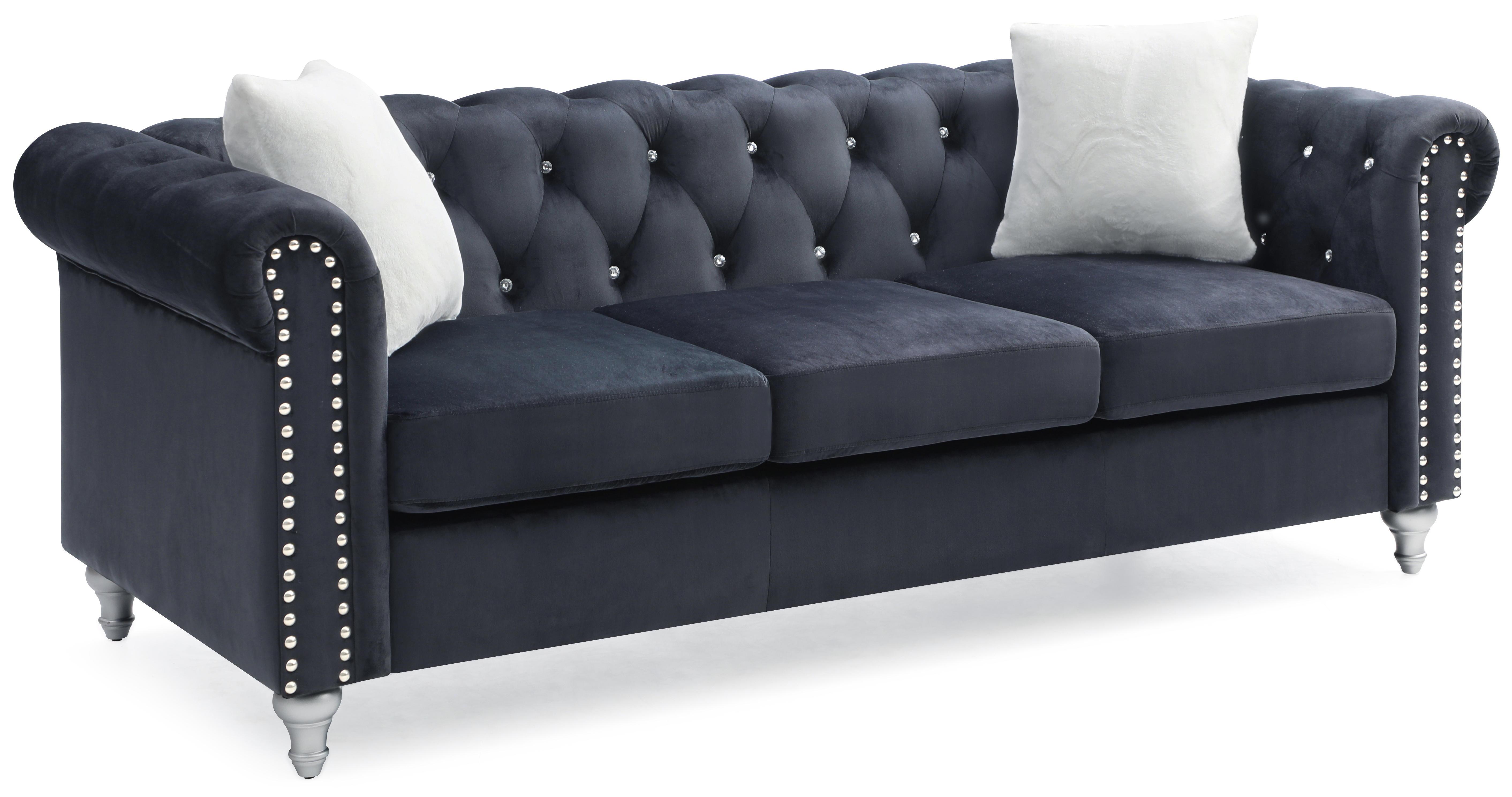 Glory Furniture Raisa G863A-S Black Sofa