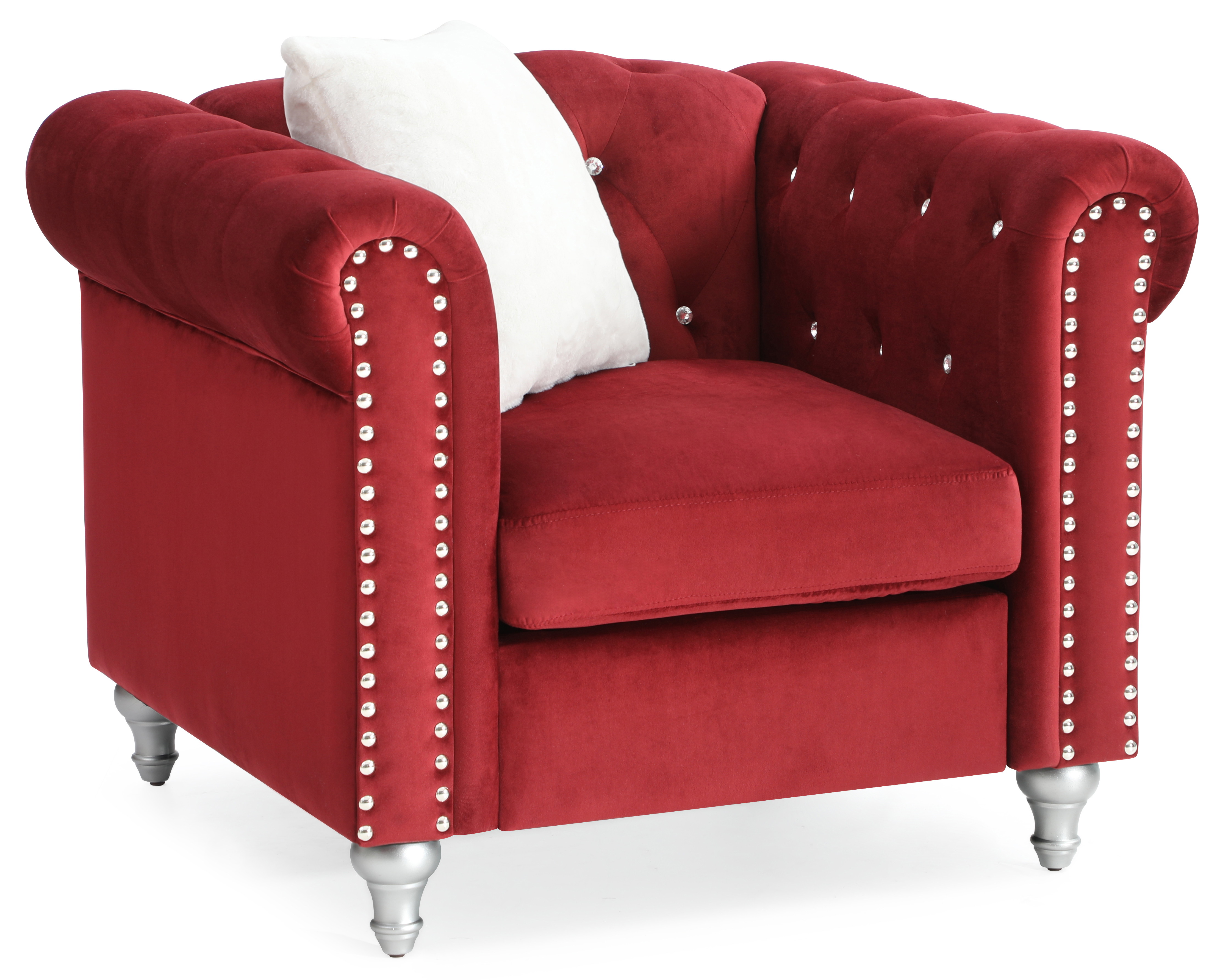 Glory Furniture G869A-C Burgundy Chair