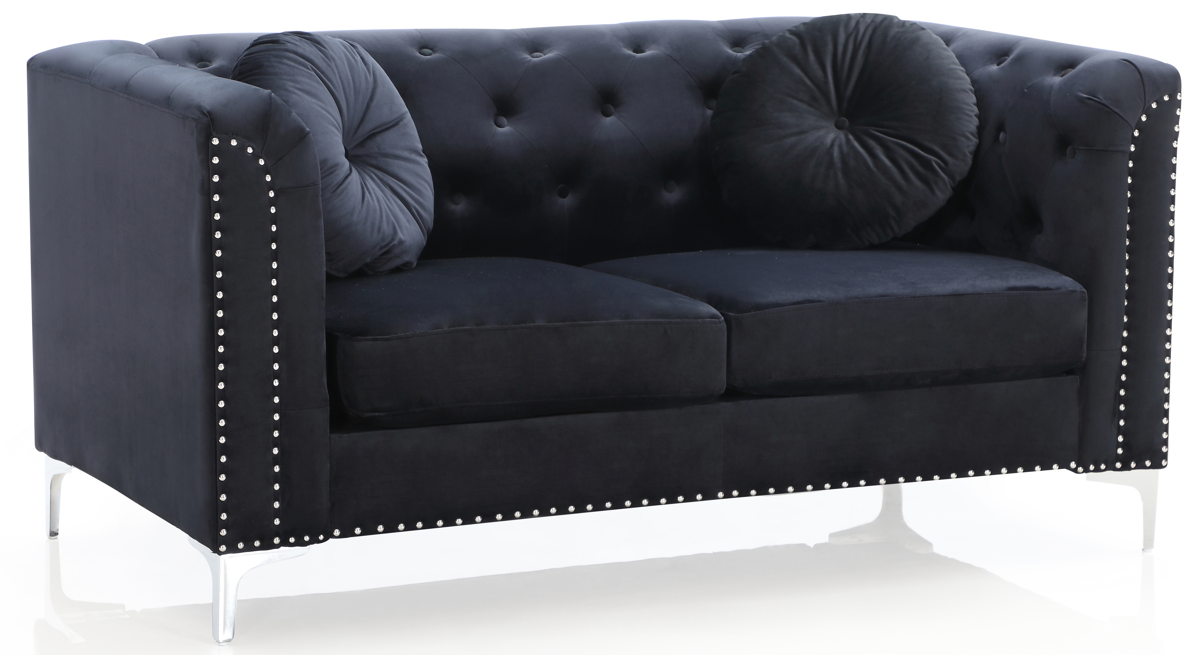Glory Furniture Pompano G893A-L Black Loveseat