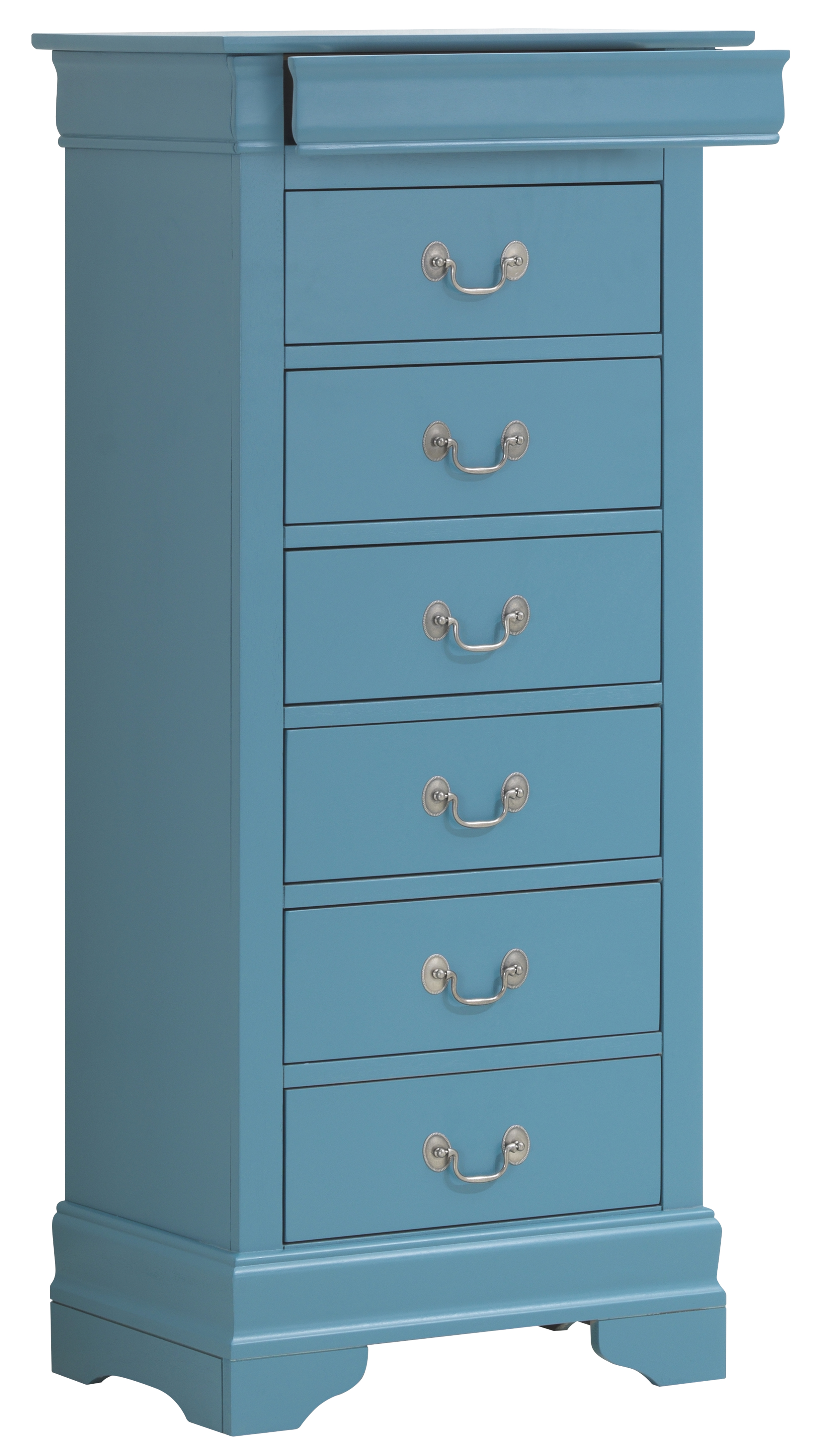 Glory Furniture Louis Phillipe Teal Lingerie Chest
