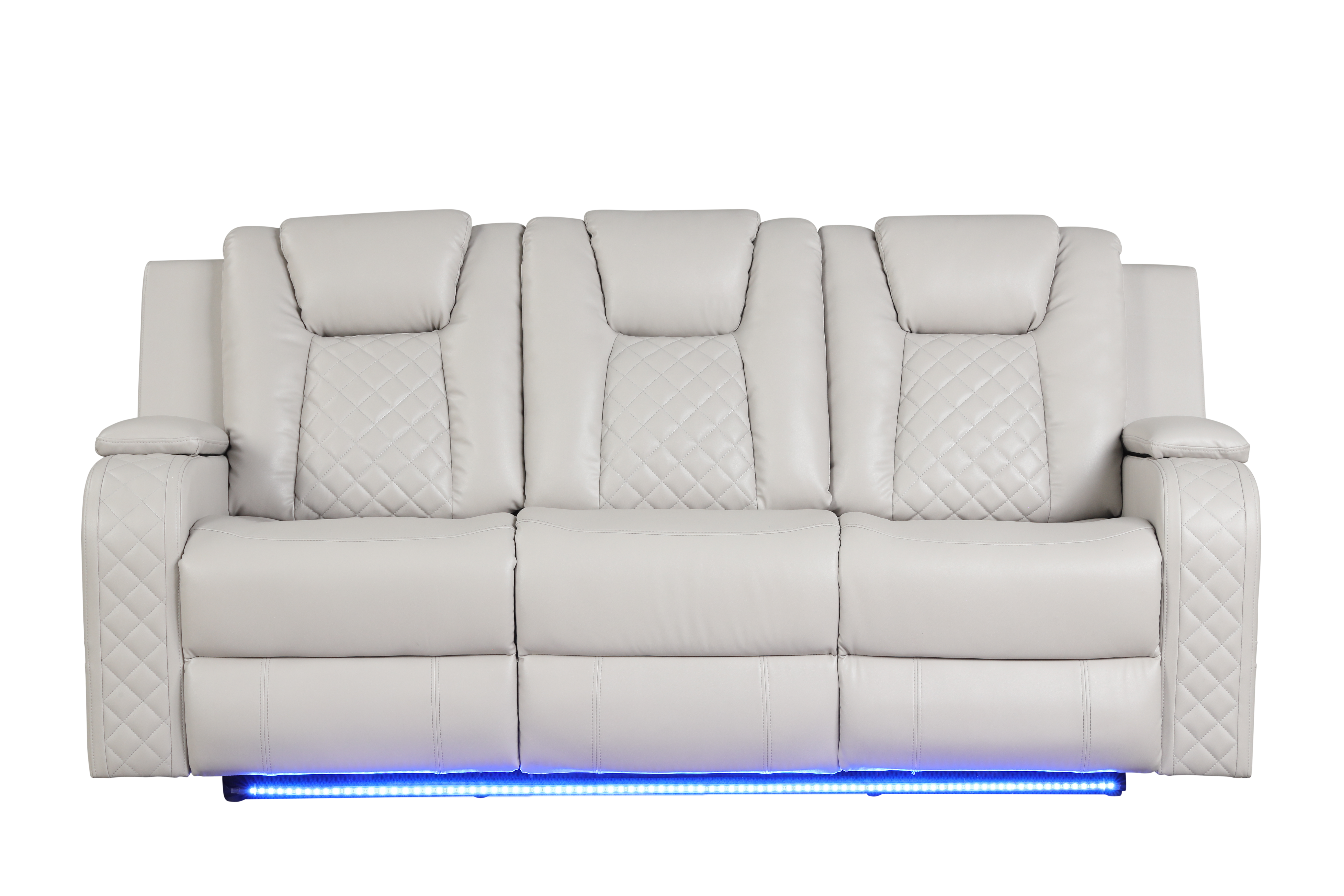 Galaxy Home Benz Ice LED Power Reclining Sofa