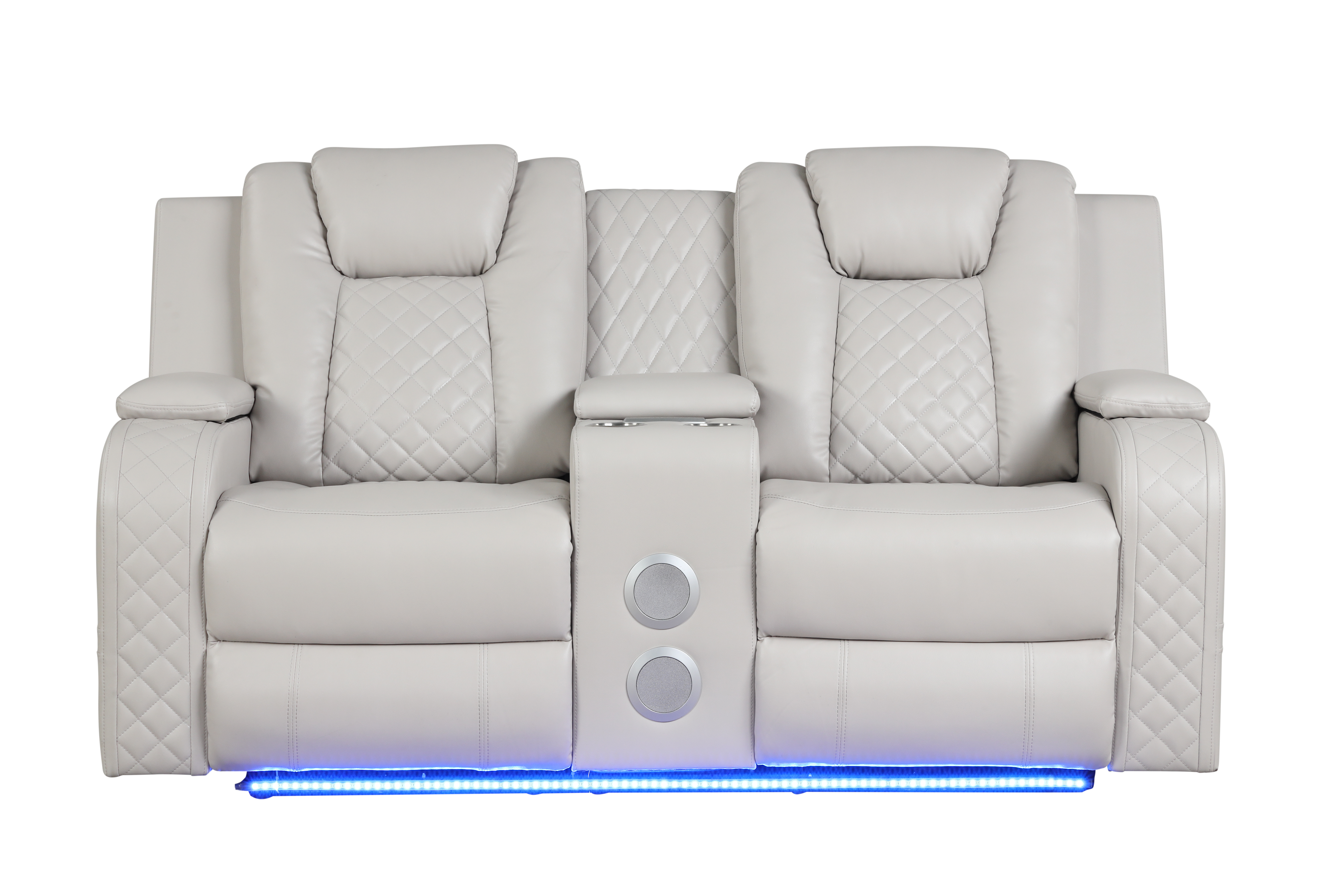 Galaxy Home Benz Ice LED Power Reclining Loveseat