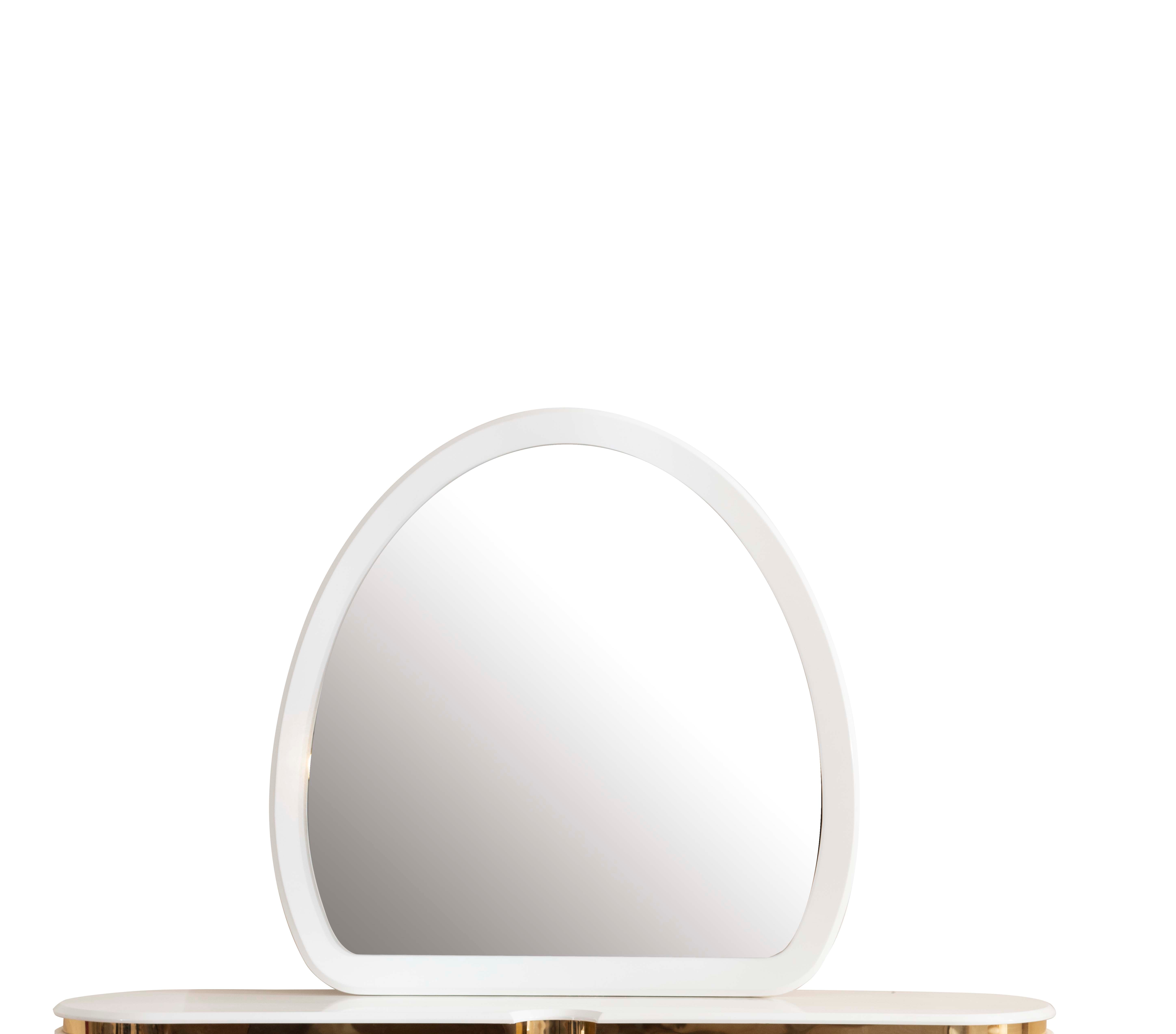 Galaxy Home Laura White Oval Shaped Mirror