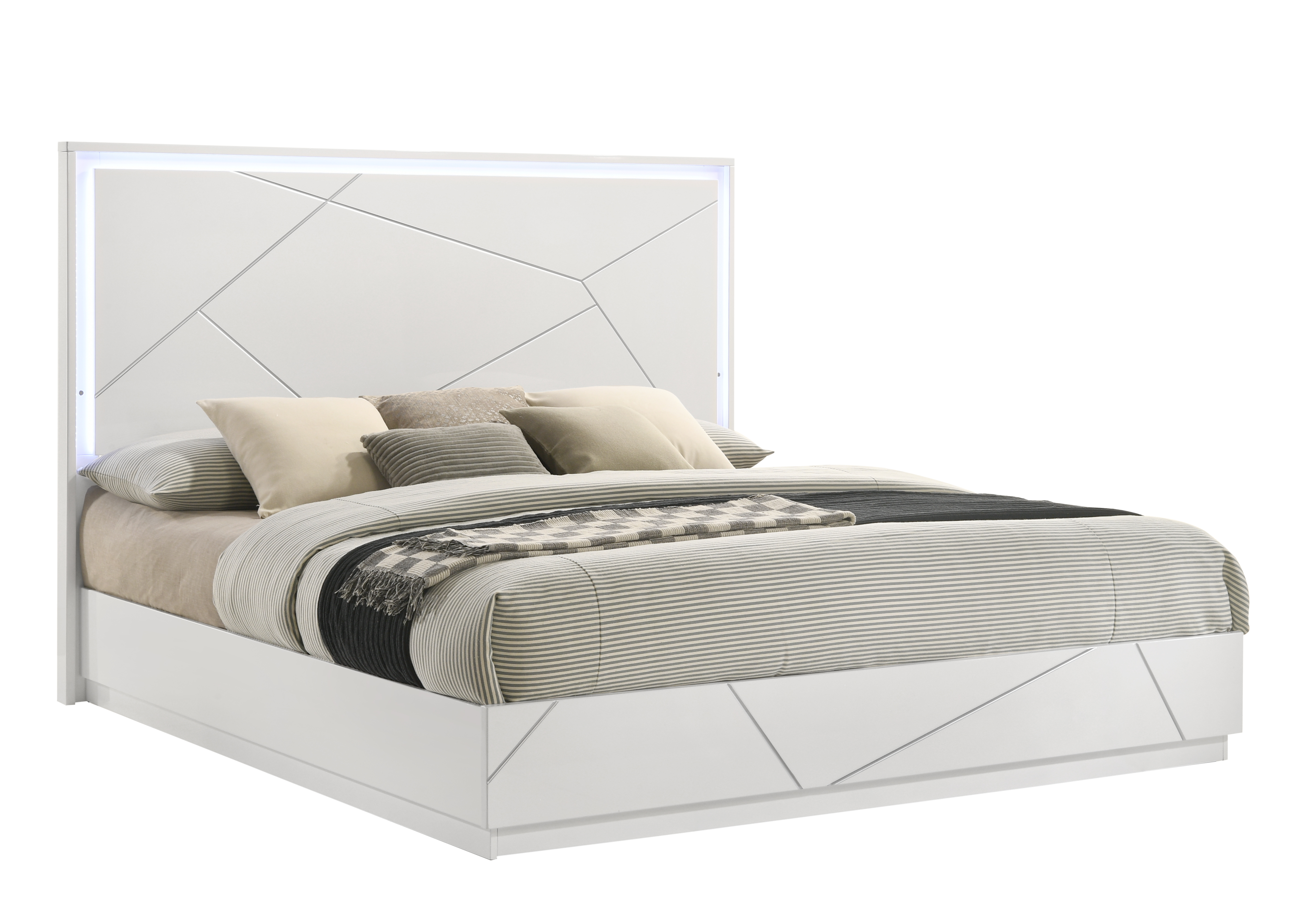 Galaxy Home Manhattan White Queen Bed