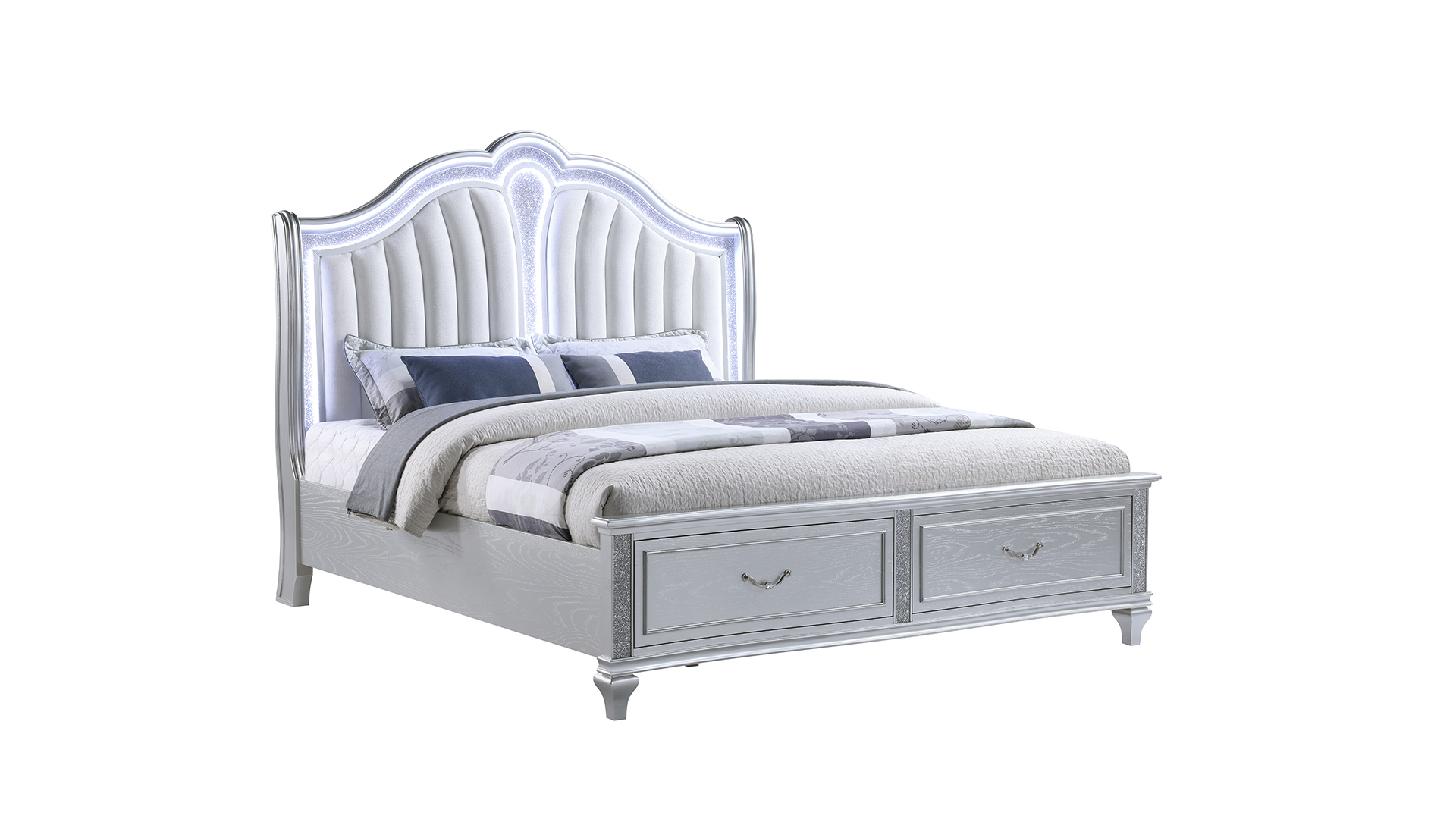 Galaxy Home Mystic Silver Queen Bed