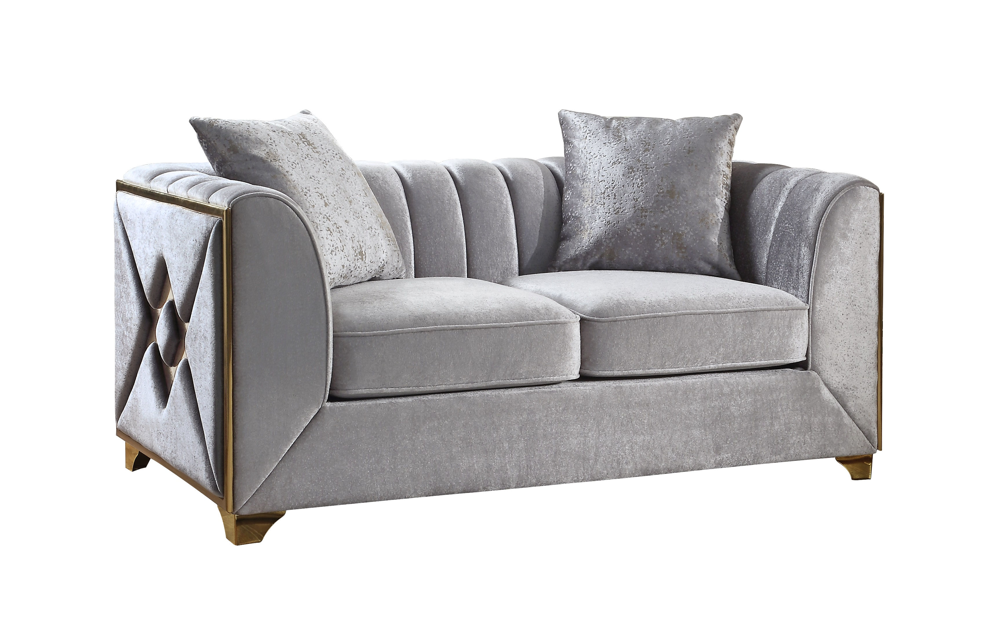 Velencia Loveseat Silver