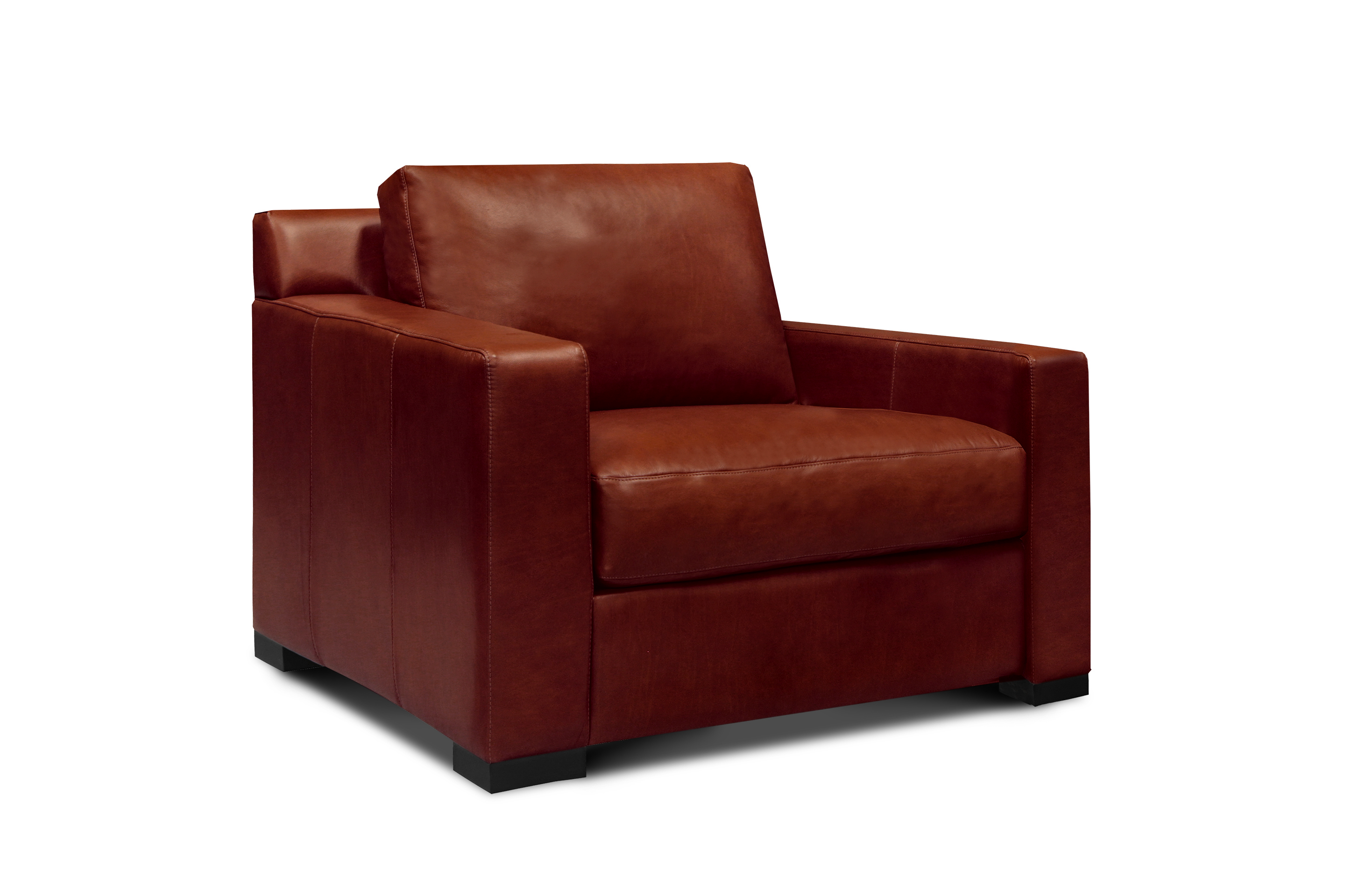 GTR Santiago Russet Brown Leather Armchair