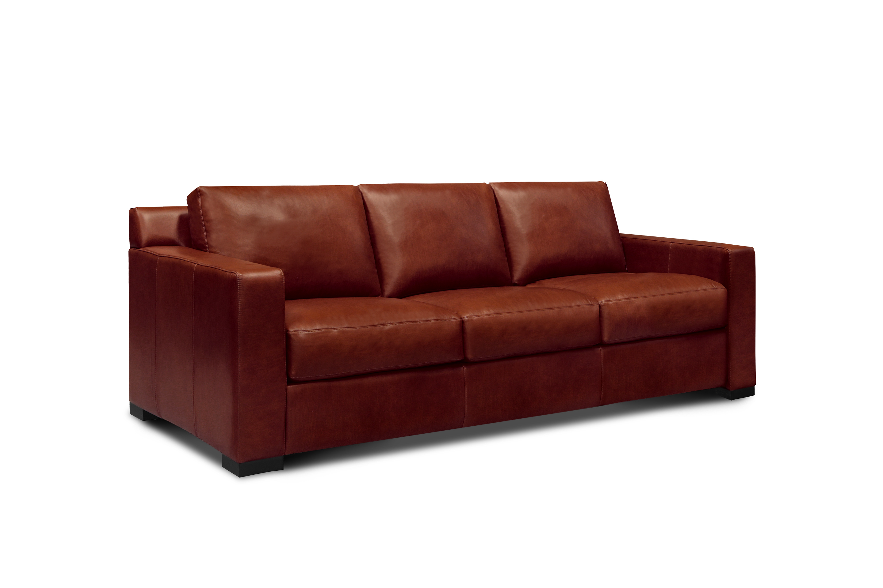 GTR Santiago Russet Brown Leather Sofa