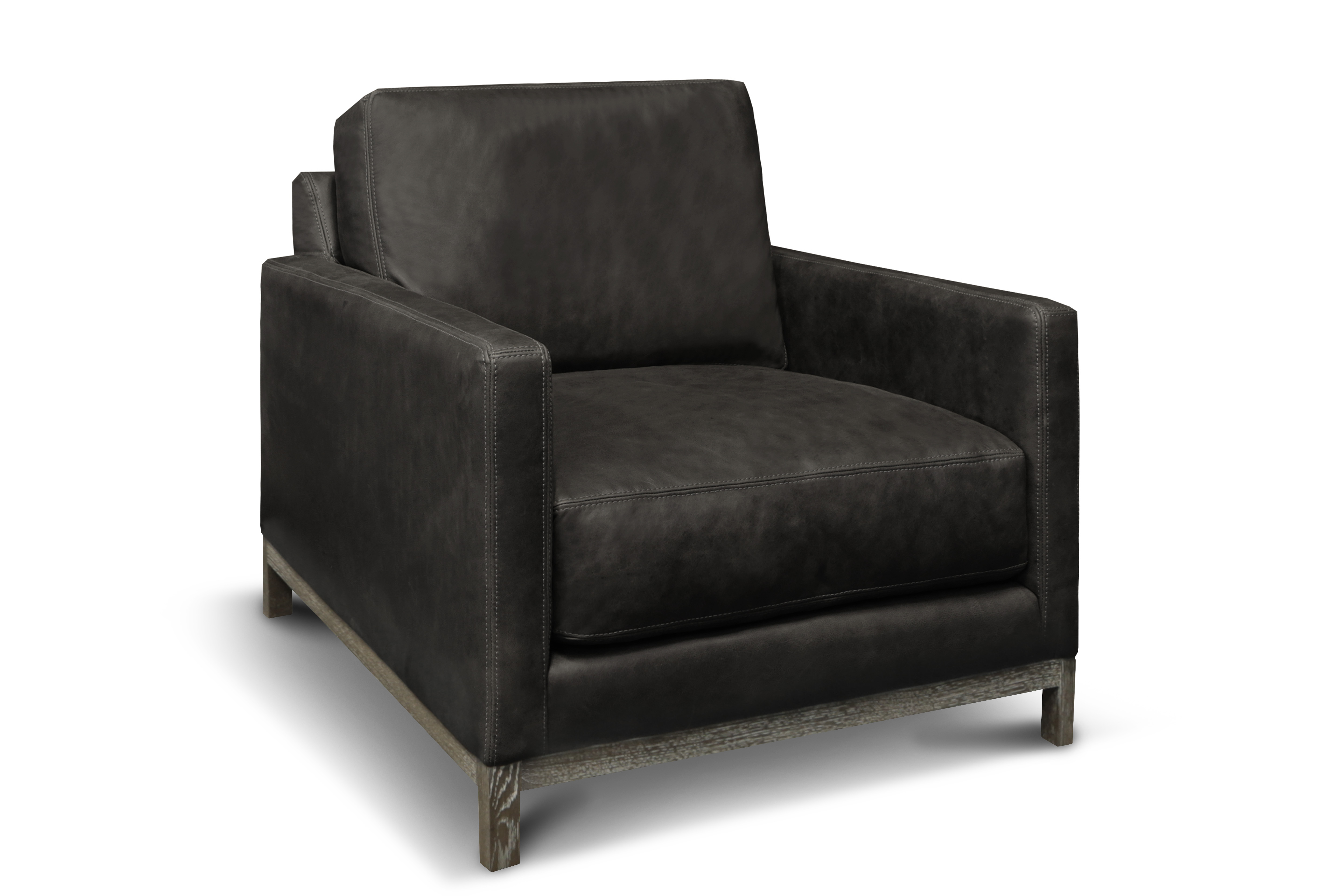GTR Monterrey Charcoal Leather Armchair