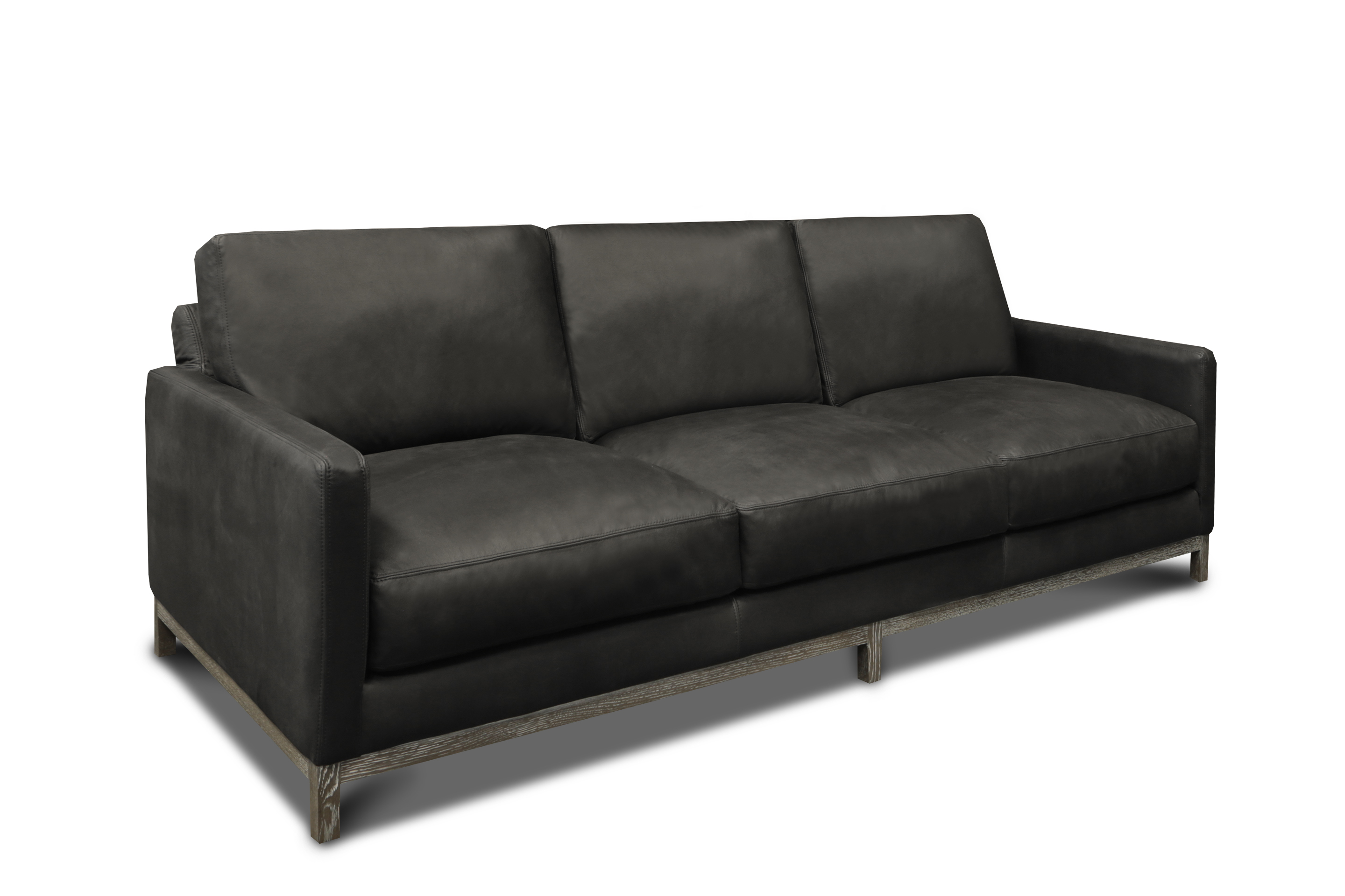 GTR Monterrey Charcoal Leather Sofa