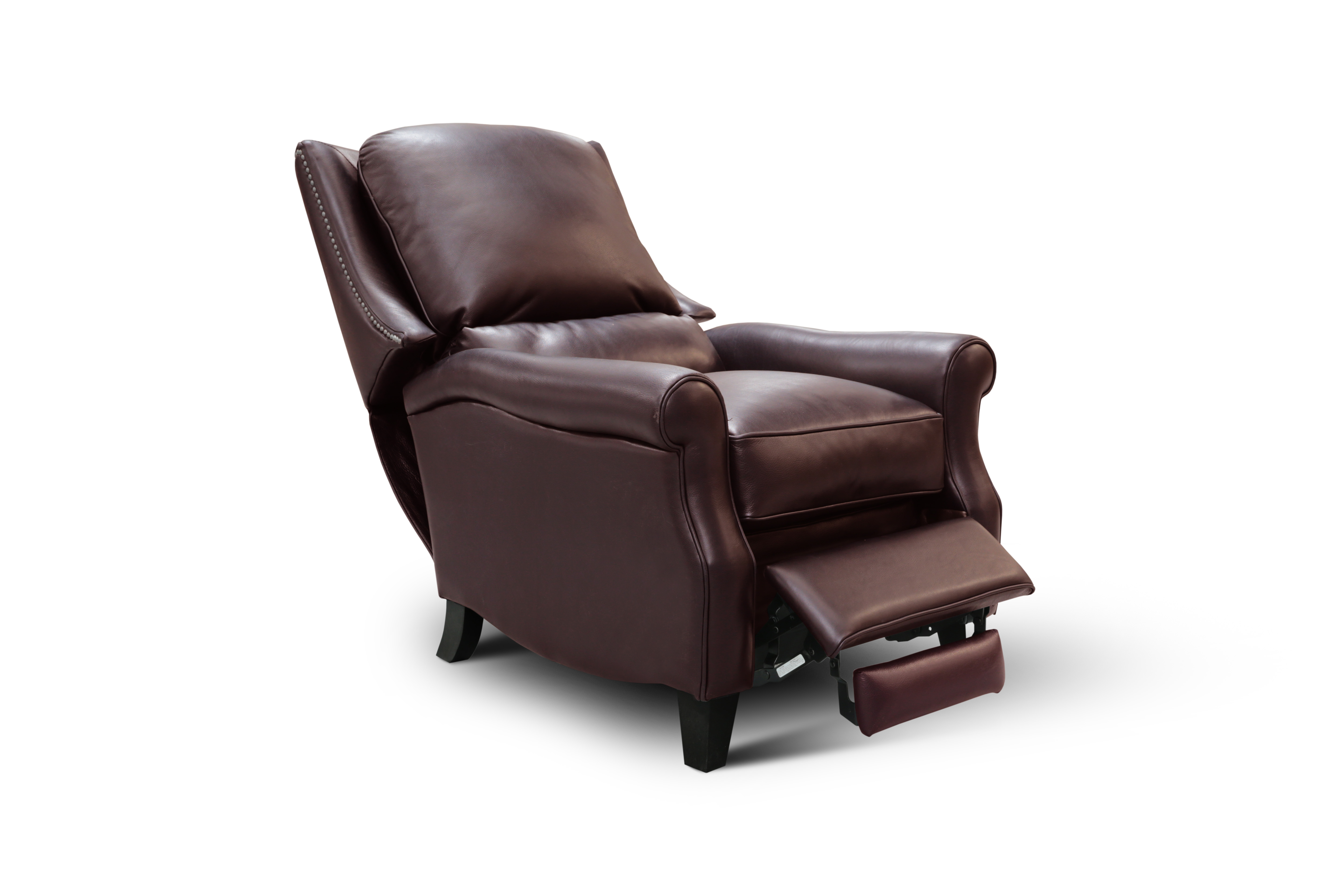 GTR Adriana Burgundy Leather Manual Recliner Armchair