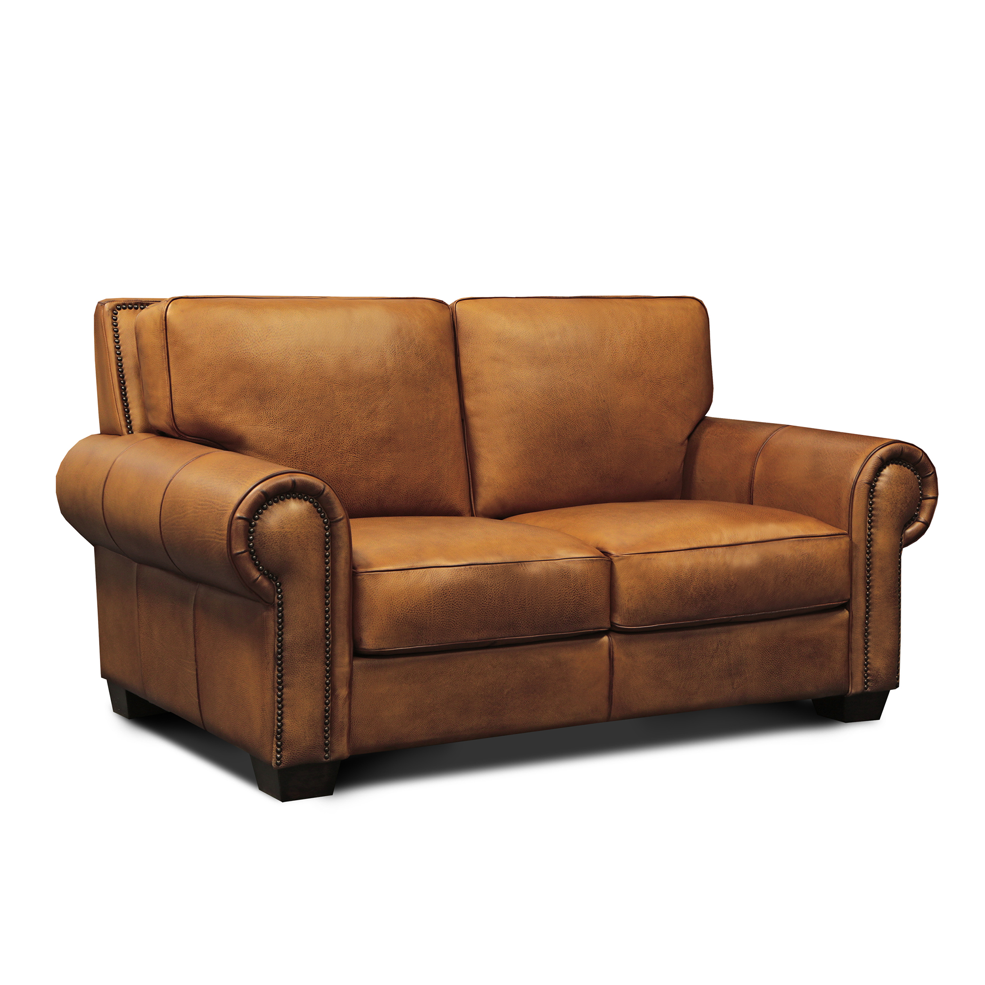 GTR Valencia Tan Leather Loveseat