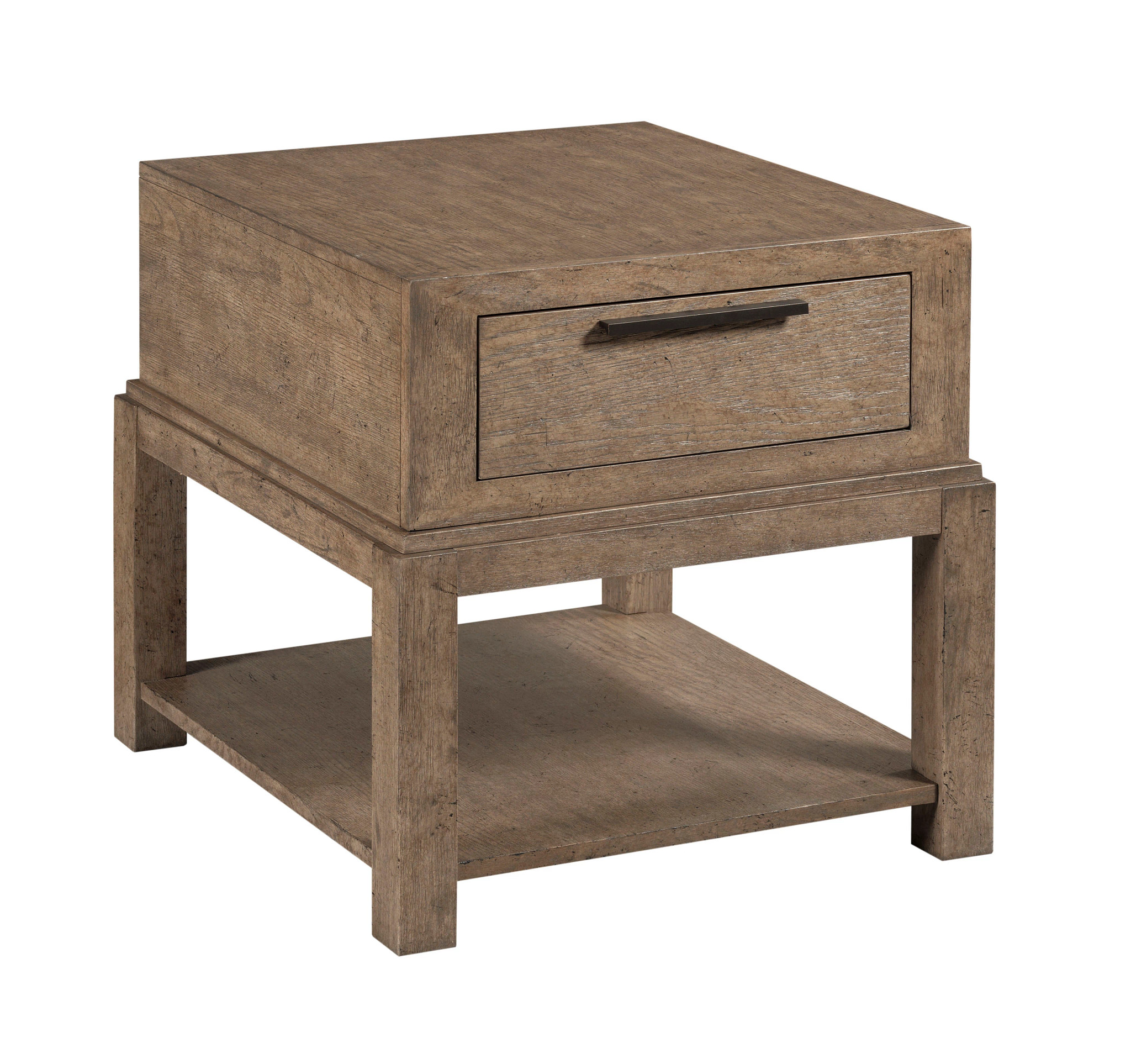 Hammary Skyline Warm Rustic Gray Evans Drawer End Table
