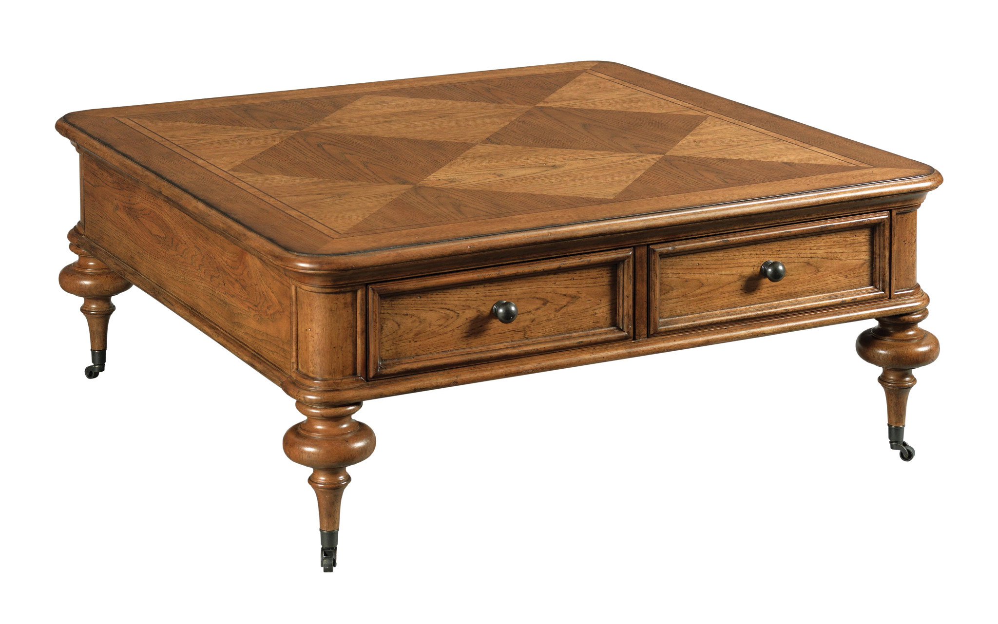 Hammary Berkshire Rich Honey Brown Pearson Square Cocktail Table
