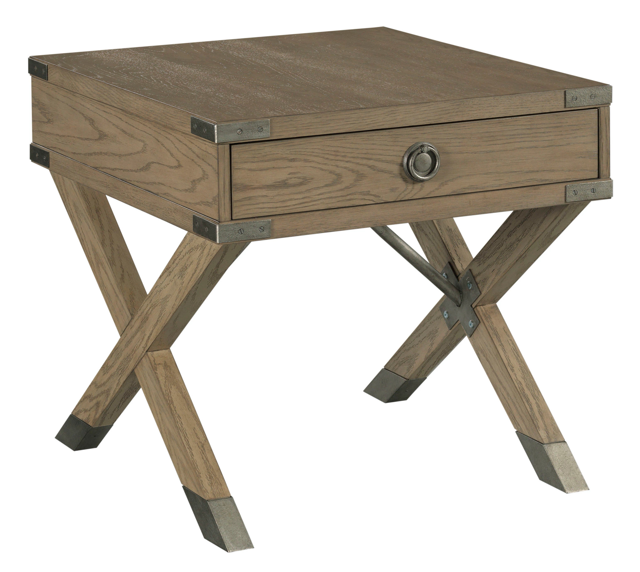 Hammary Crawford Honey Drawer End Table
