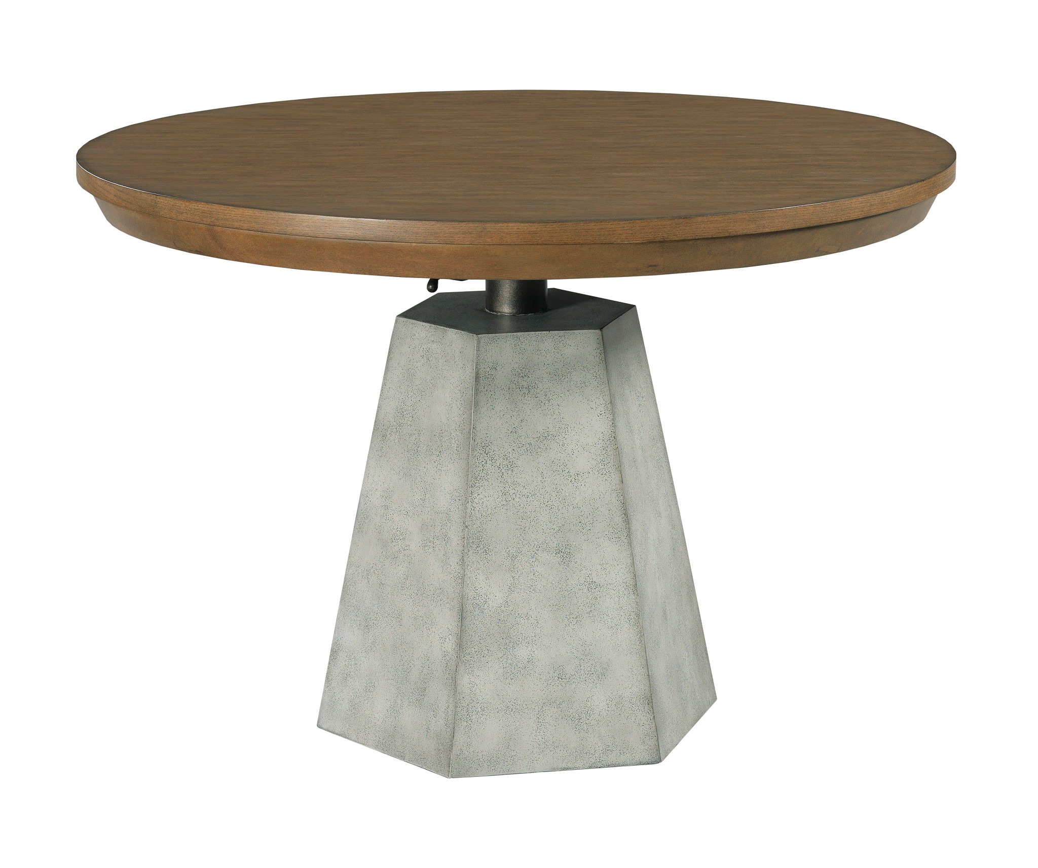 Hammary Olmsted Rustic Oak Medium Stain Adjustable Height Dining Table