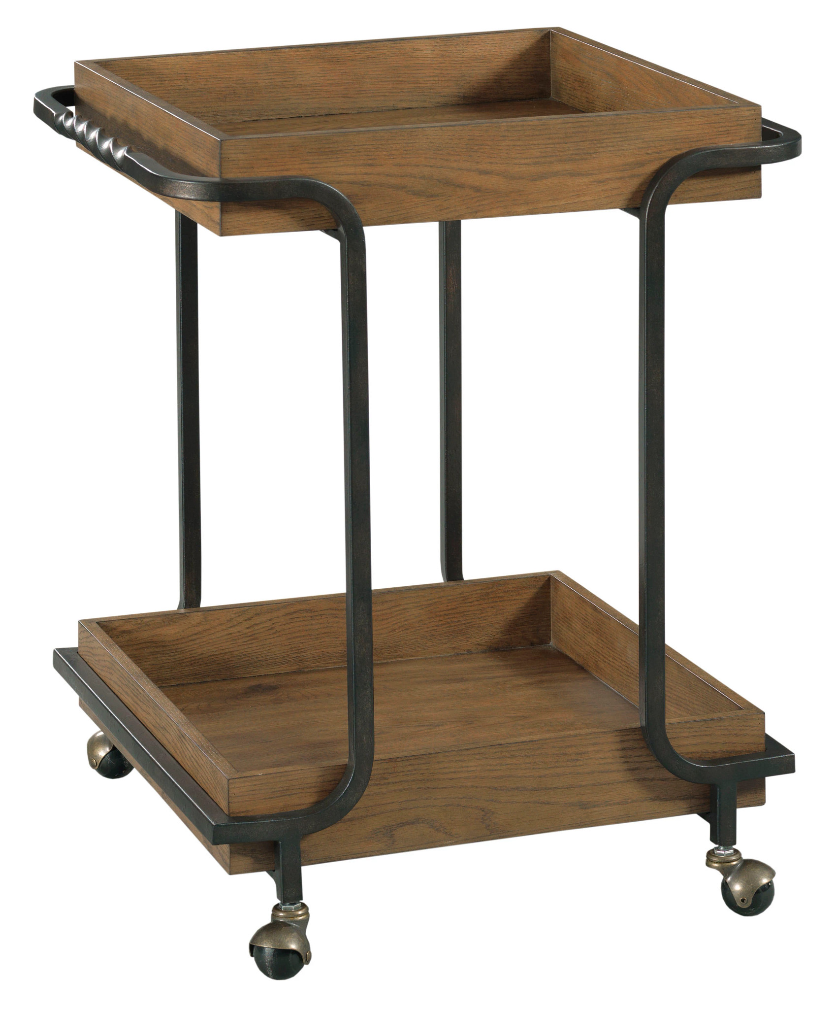 Hammary Olmsted Rustic Oak Bar Cart