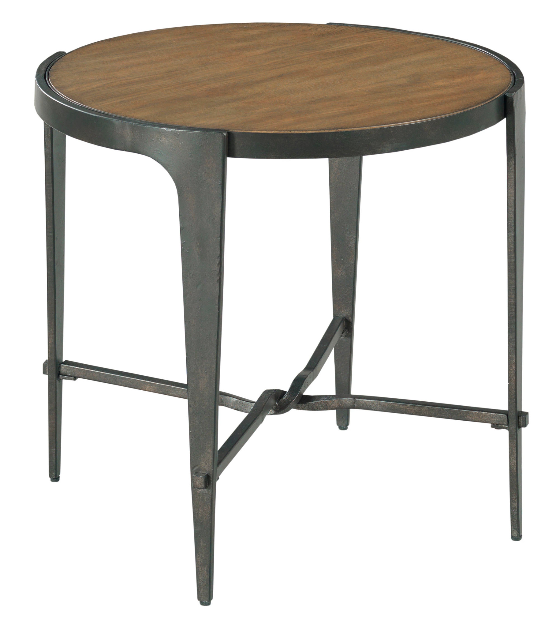 Hammary Olmsted Rustic Oak Round End Table