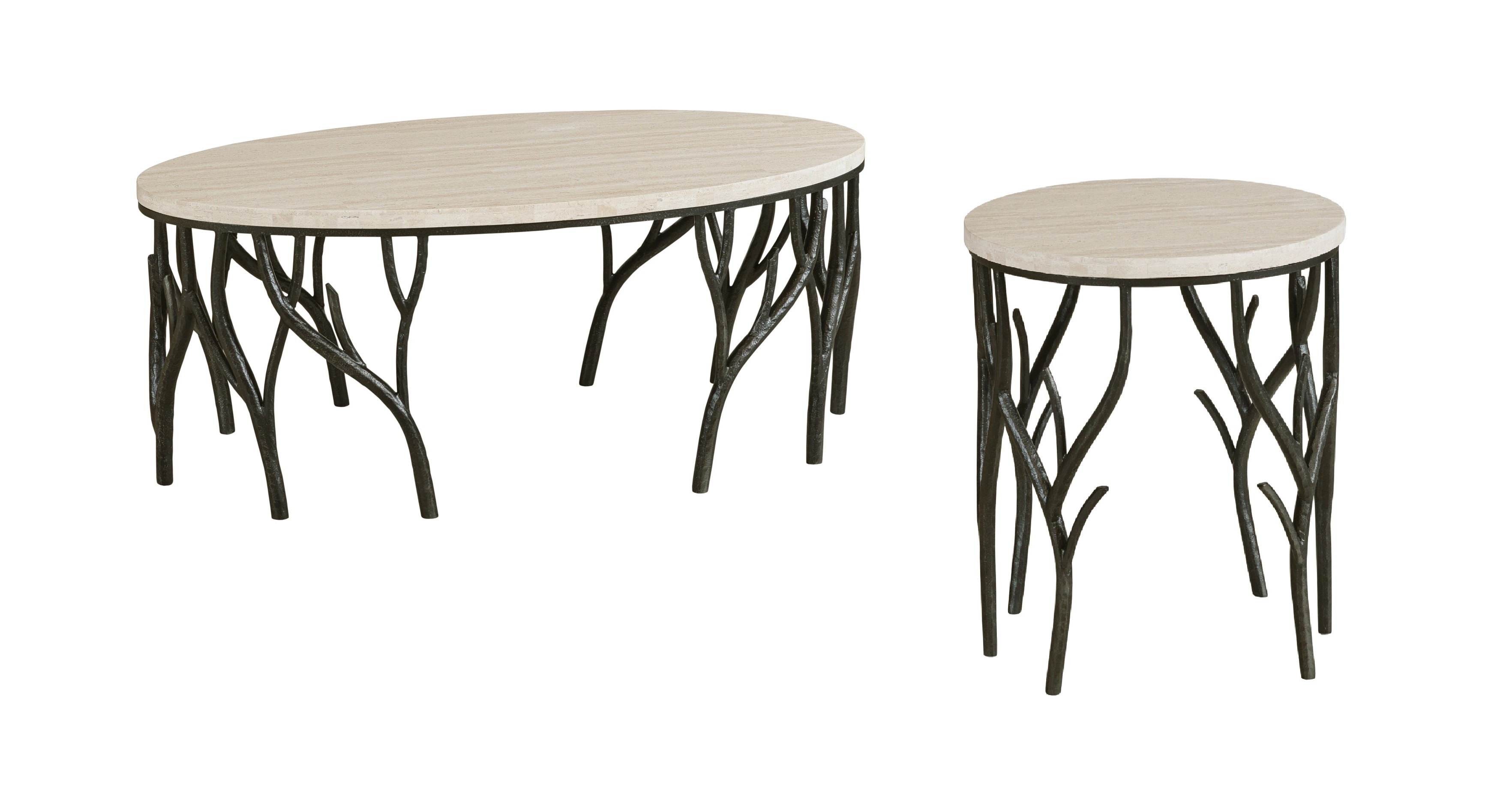 Hammary Willow Iron 3pc Coffee Table Set