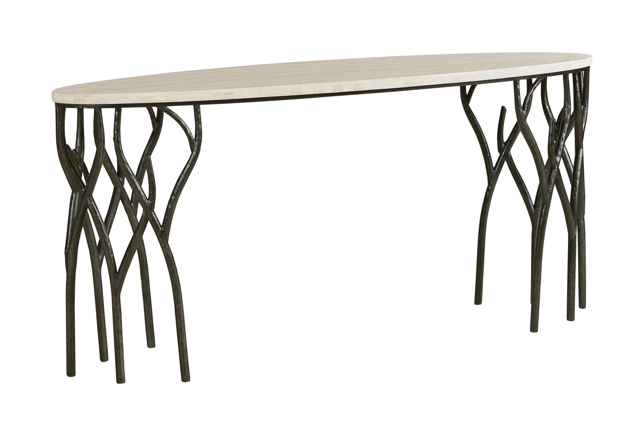Hammary Willow Iron Sofa Console Table