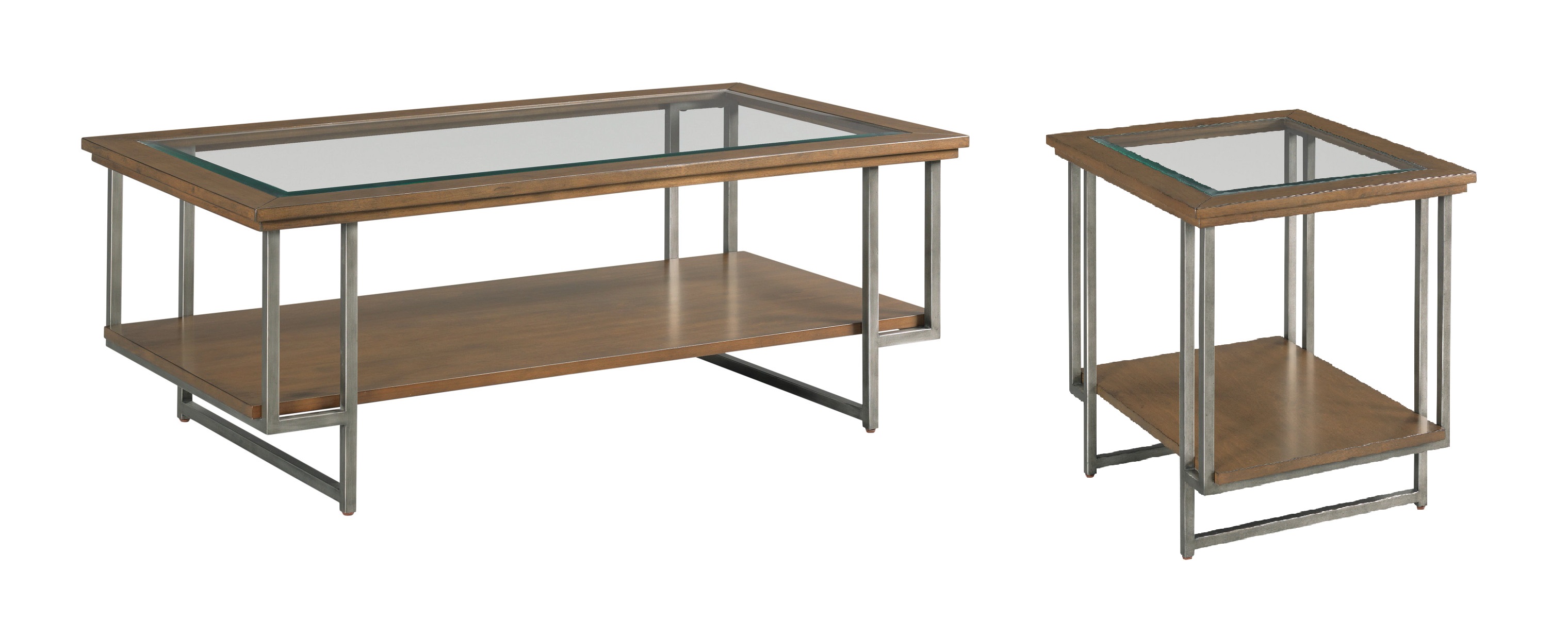 Hammary Ingrid Dark Stain 3pc Coffee Table Set