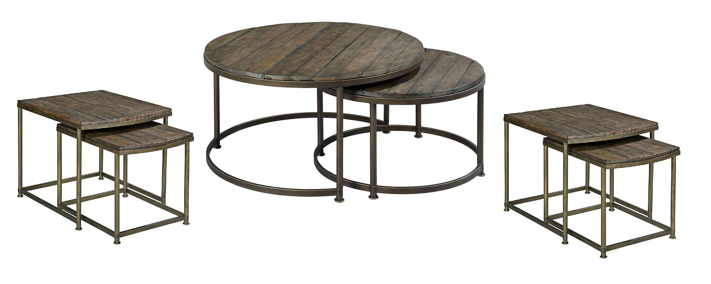Hammary Leone Weathered Barn 3pc Coffee Table Set