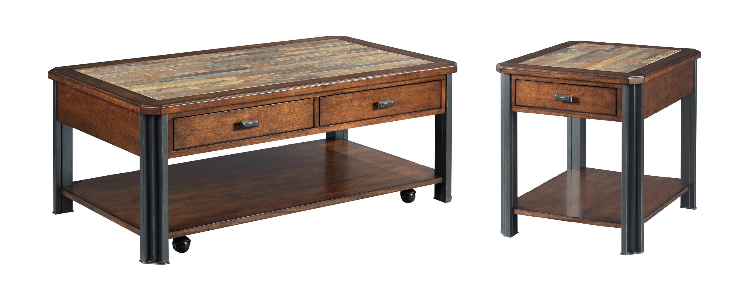 Hammary Slaton Hamilton Warm Mocha 3pc Coffee Table Set