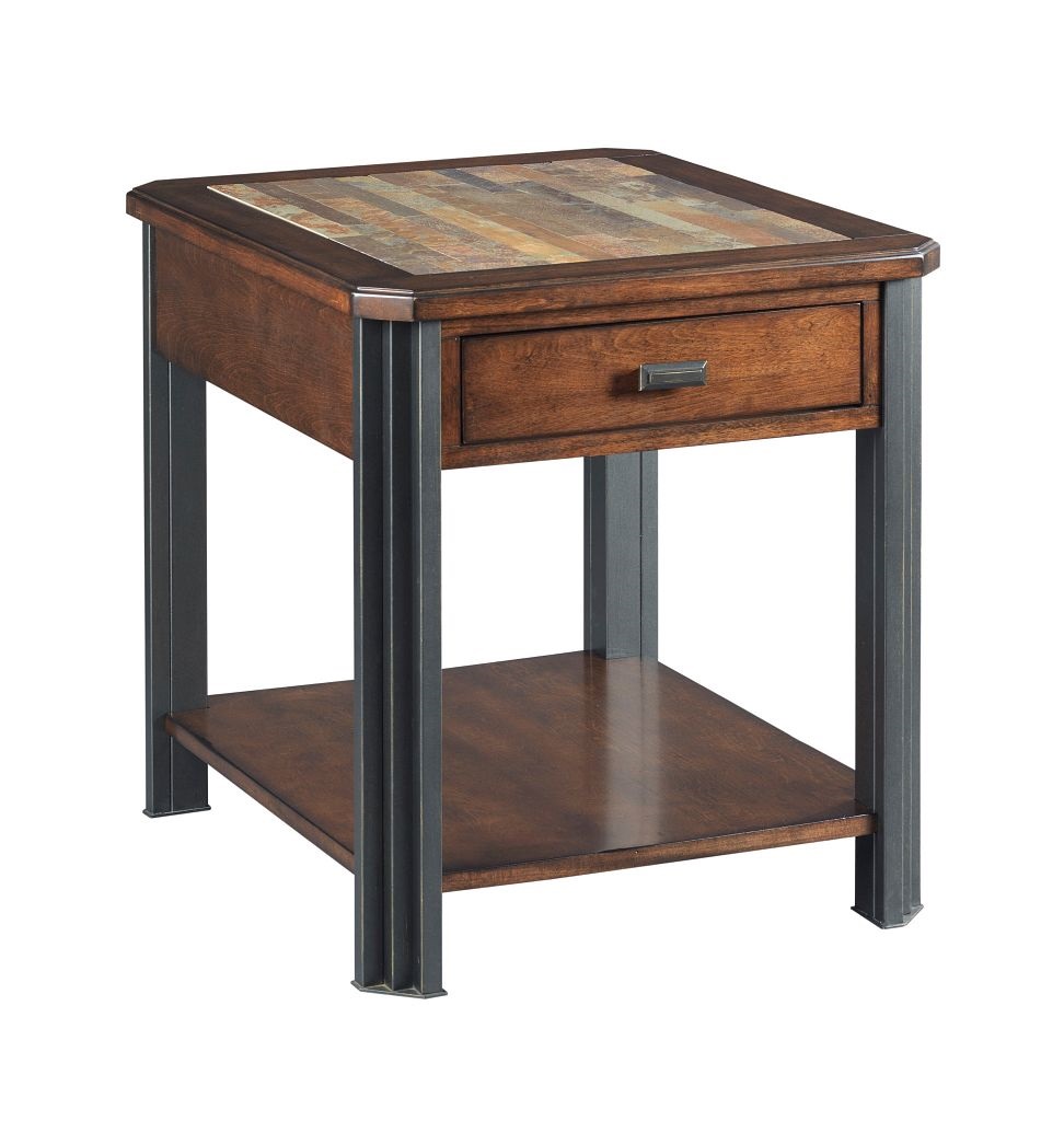 RECTANGULAR DRAWER END TABLE