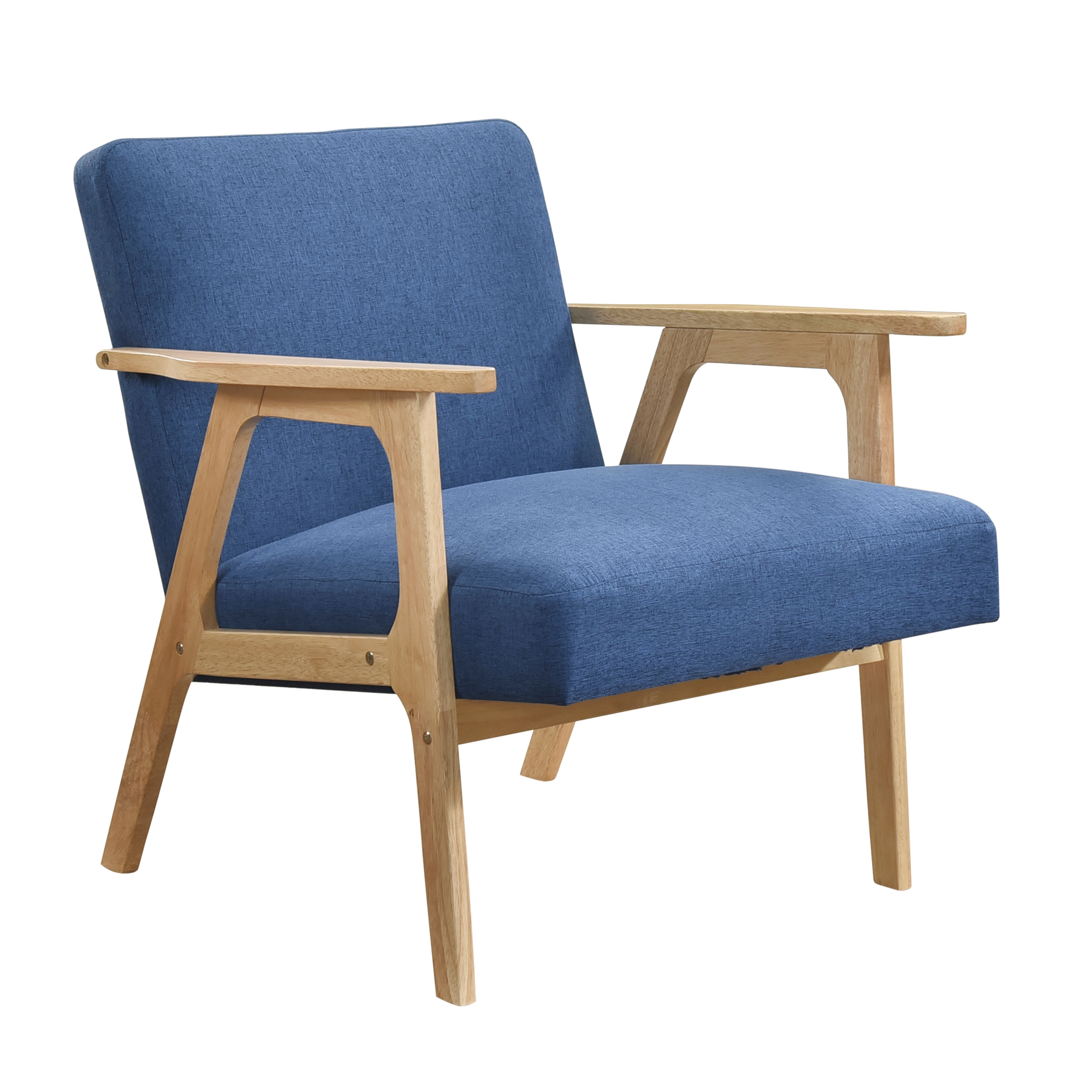Home Elegance Omara Natural Blue Accent Chair