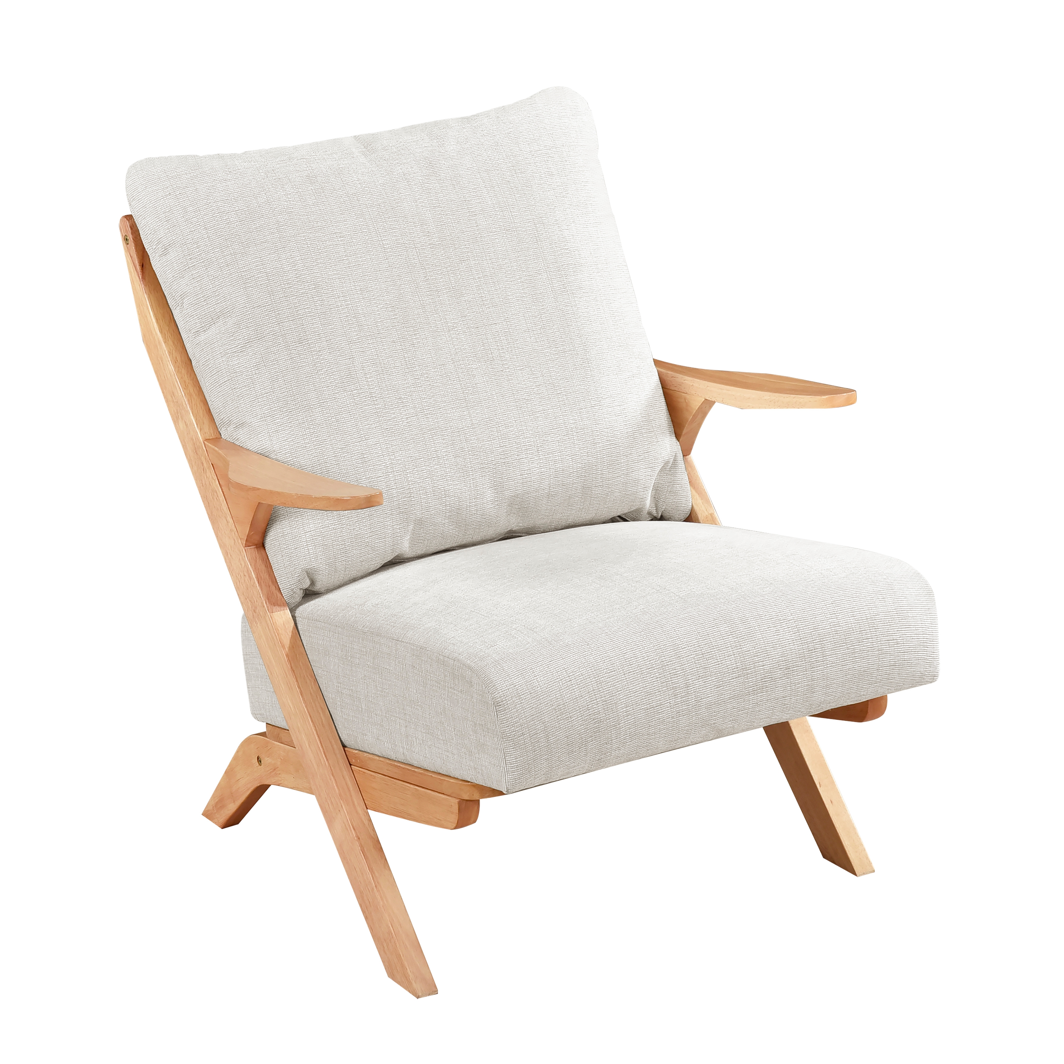 Home Elegance Lennox Natural Beige Accent Chair