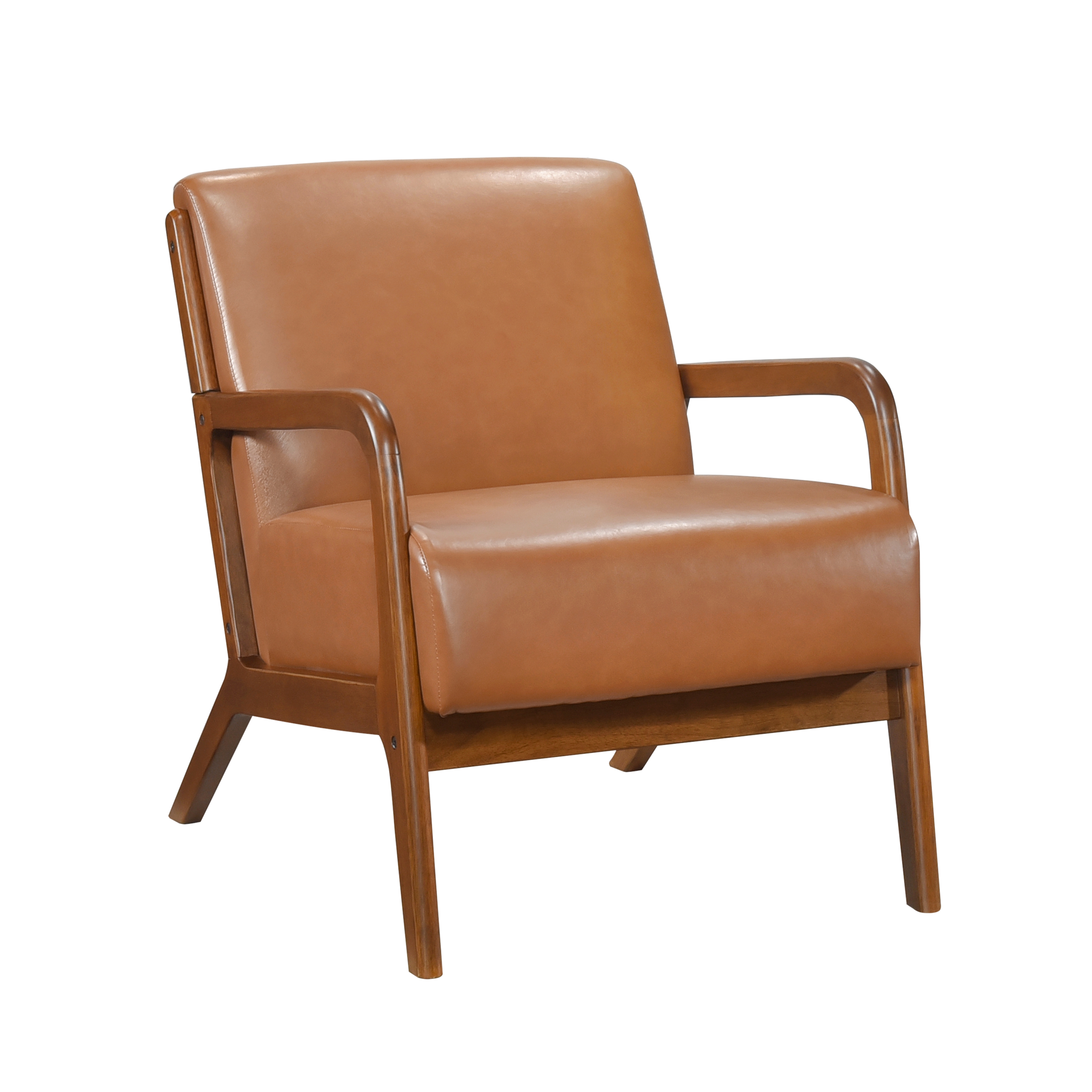 Home Elegance Gabe Brown Walnut Accent Chair