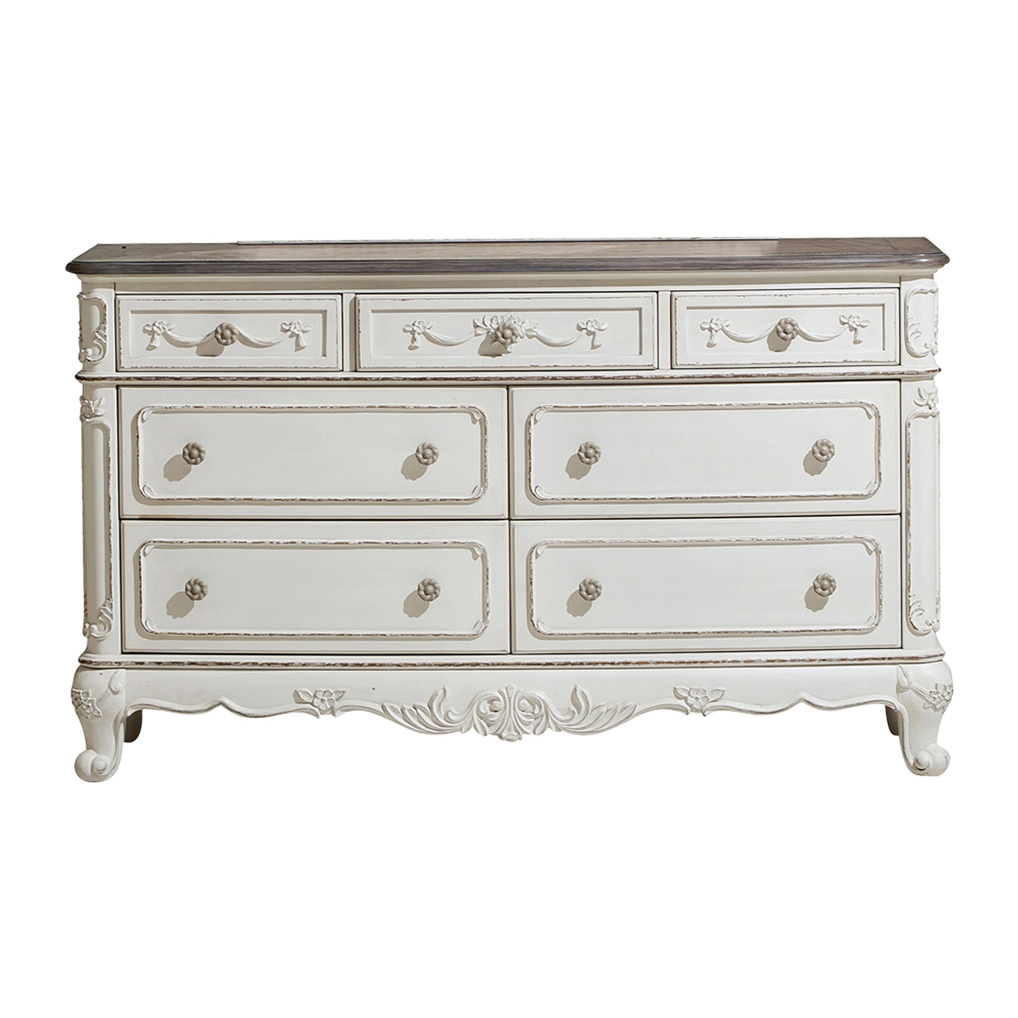 Home Elegance Cinderella Gray White Dresser