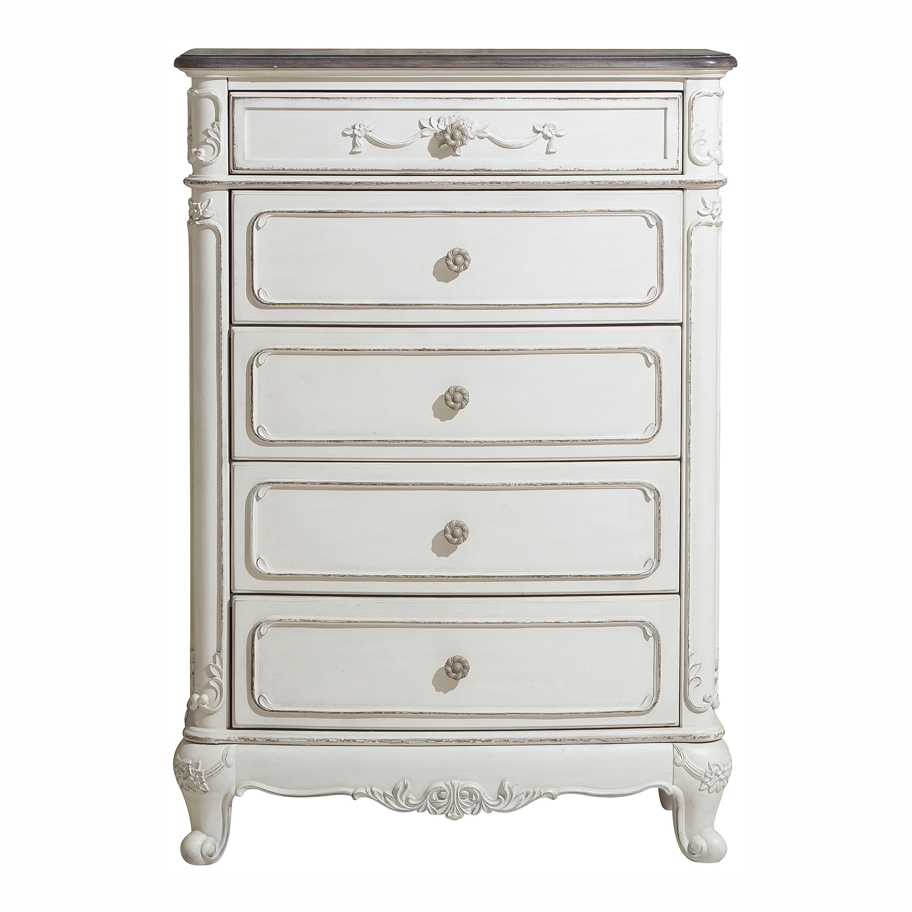 Home Elegance Cinderella Gray White Chest