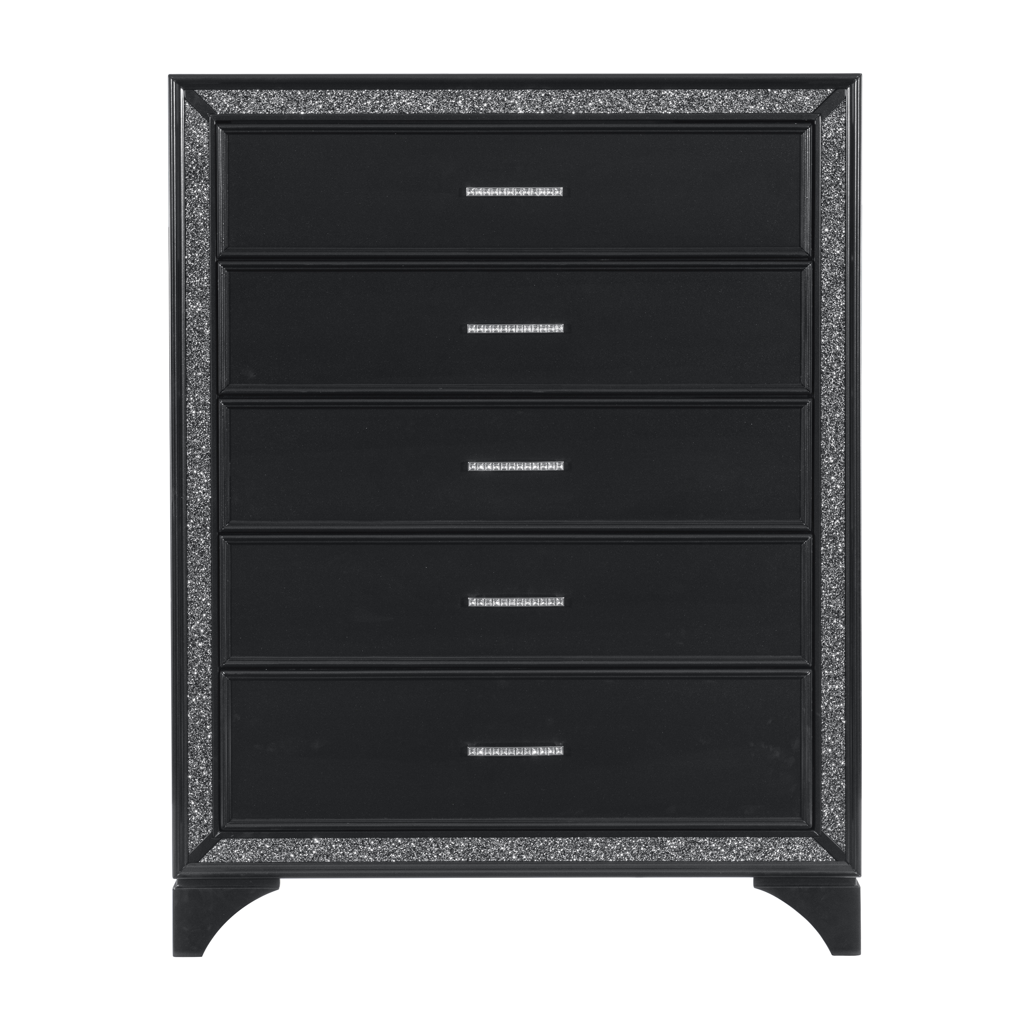 Home Elegance Salon Black Gold Silver Chest