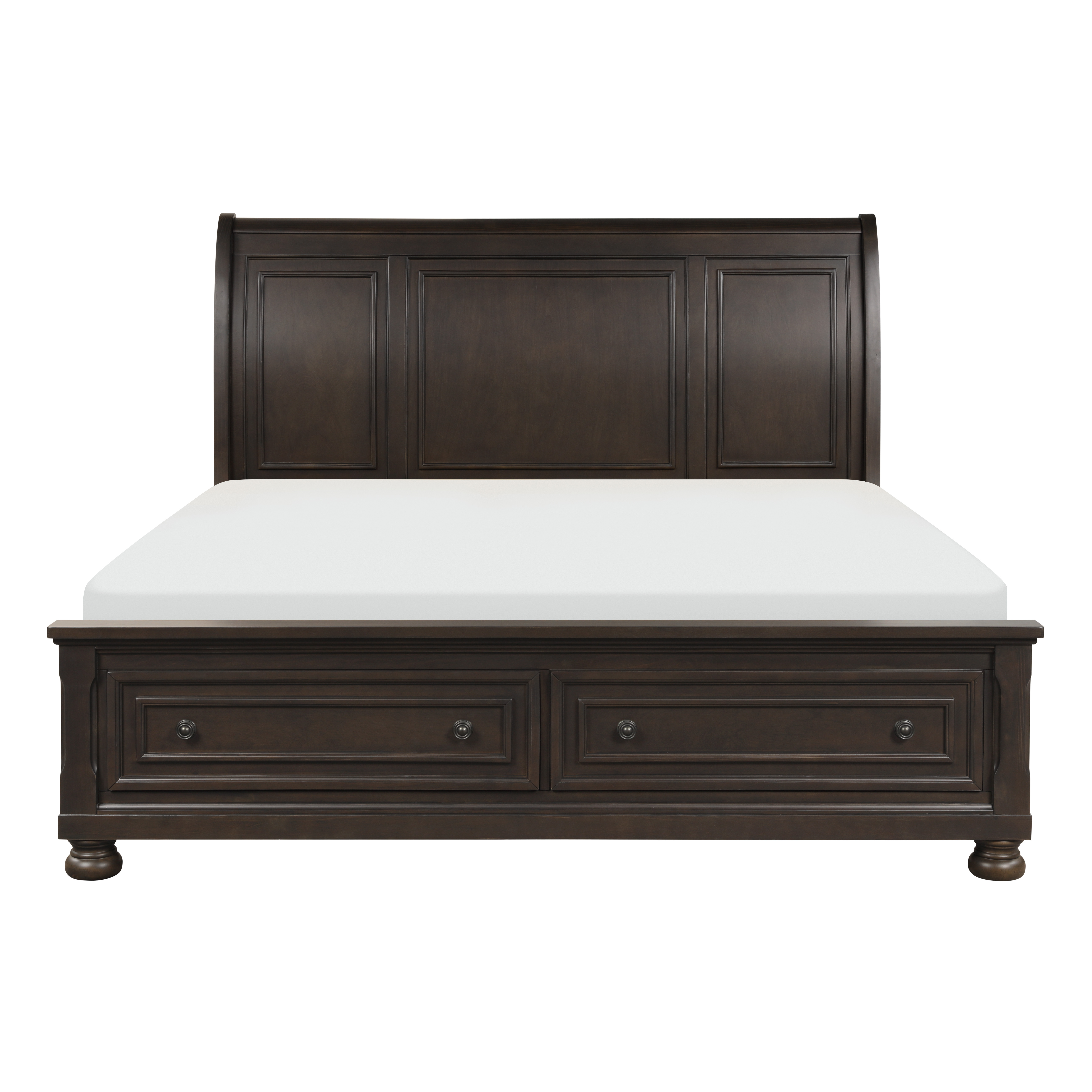 Home Elegance Begonia Brown Gray Queen Storage Bed