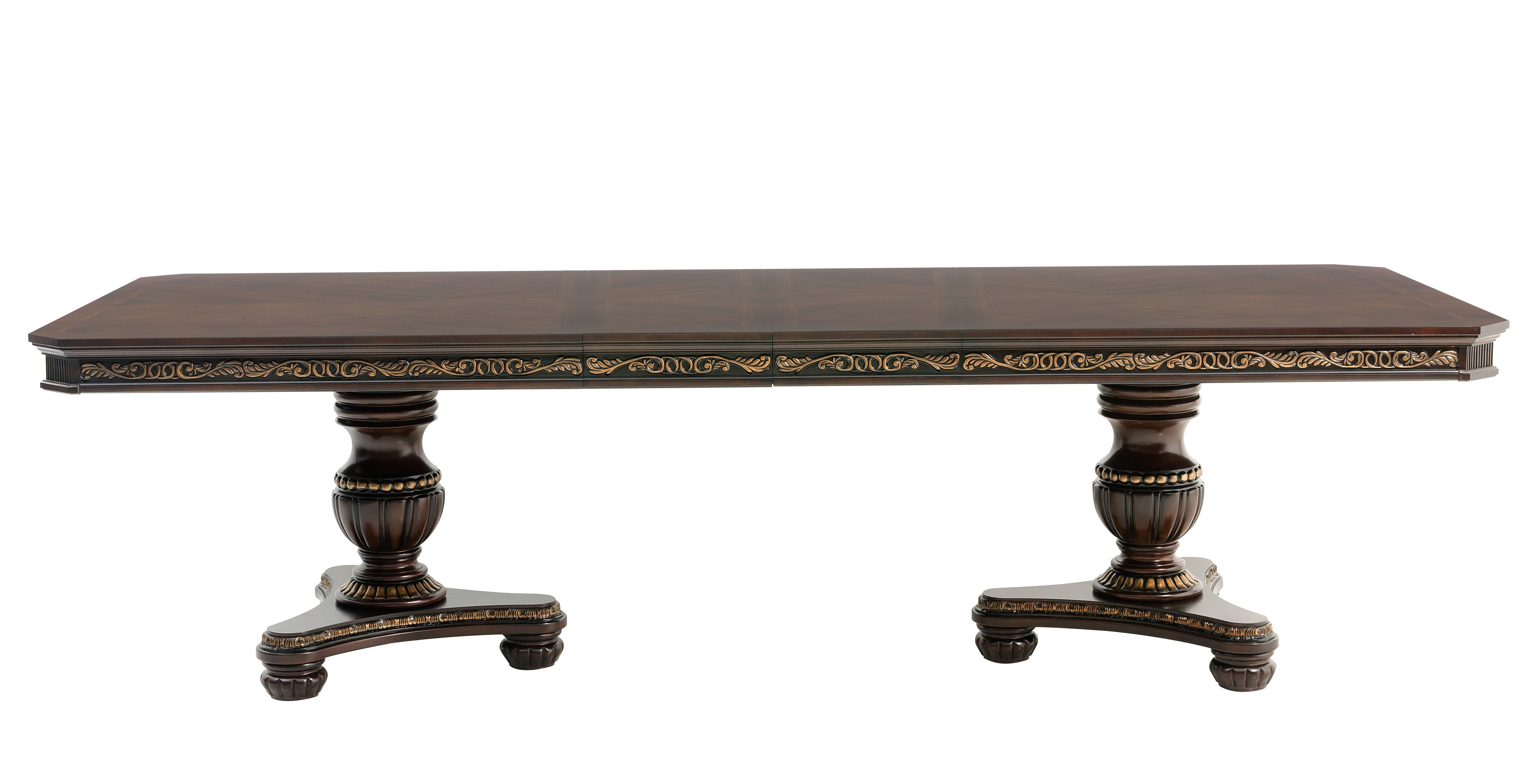 Home Elegance Russian Hill Cherry Double Pedestal Dining Table