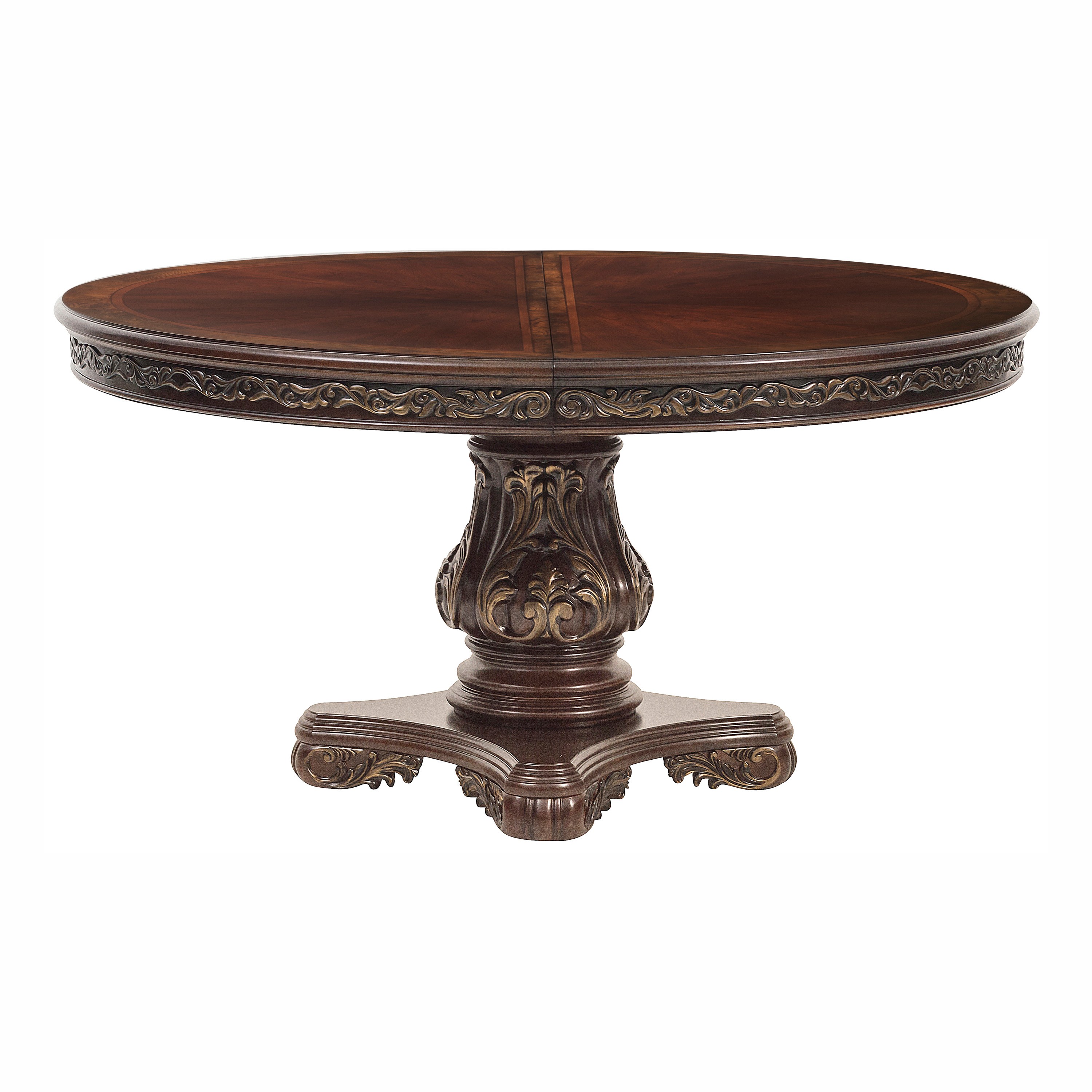 Home Elegance Deryn Park Cherry Round Oval Dining Table
