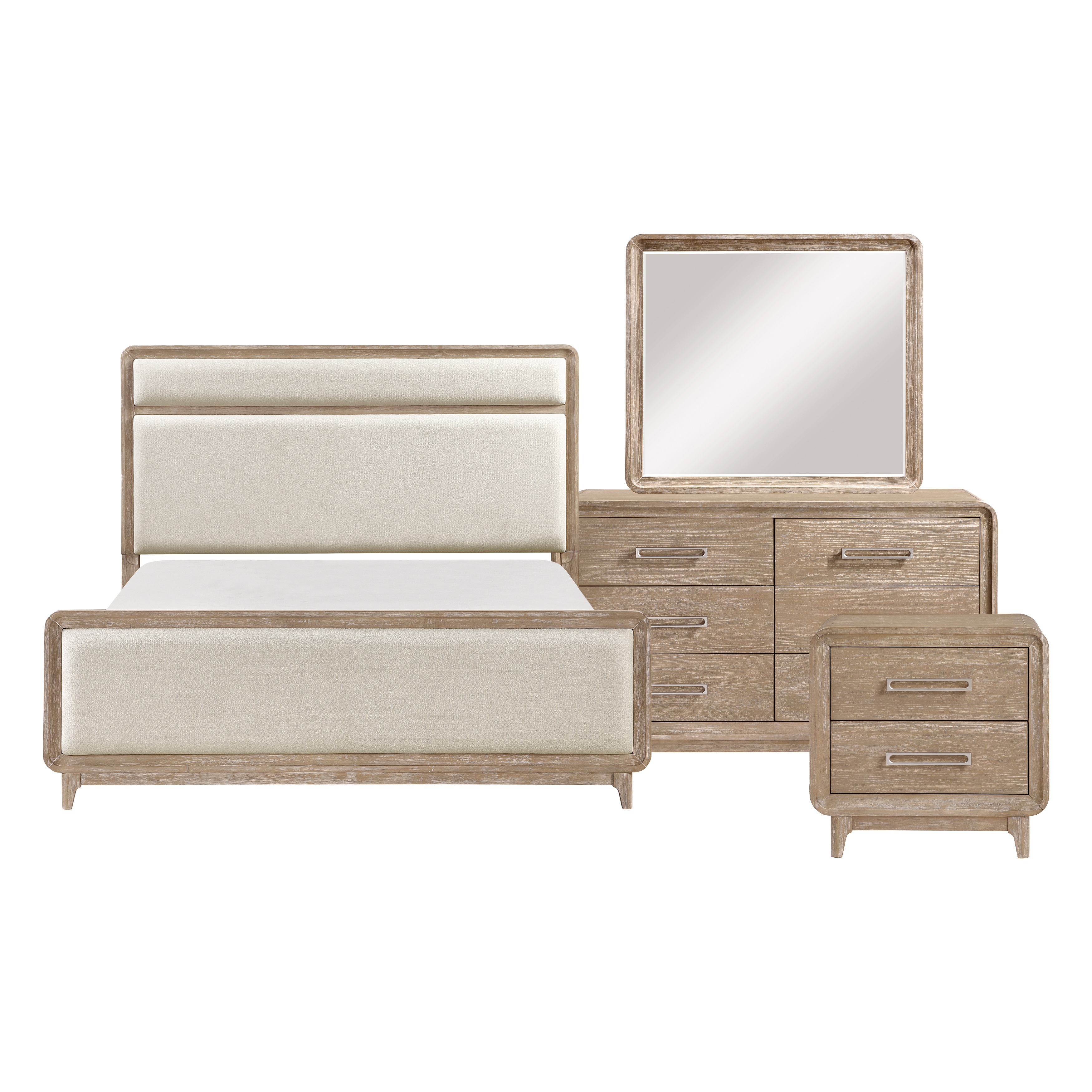 Home Elegance Wilshire Beige Natural 4pc Queen Bedroom Set